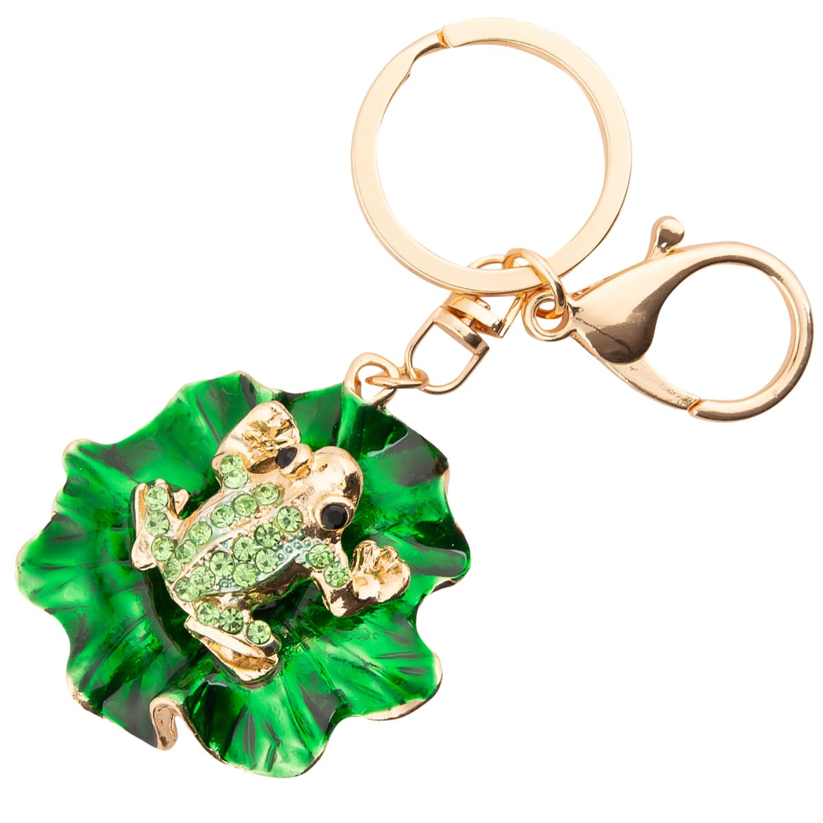 K.V. Fuchs Design Schmuck Frosch auf Lotusblatt Anhänger für Handtasche, Koffer, Schlüsselbund mit Zirkonia »Acc-Frosch-Lotusblatt« K.V. Fuchs Design Schmuck Frosch auf Lotusblatt Anhänger für Handtasche, Koffer, Schlüsselbund mit Zirkonia »Acc-Frosch-Lotusblatt«