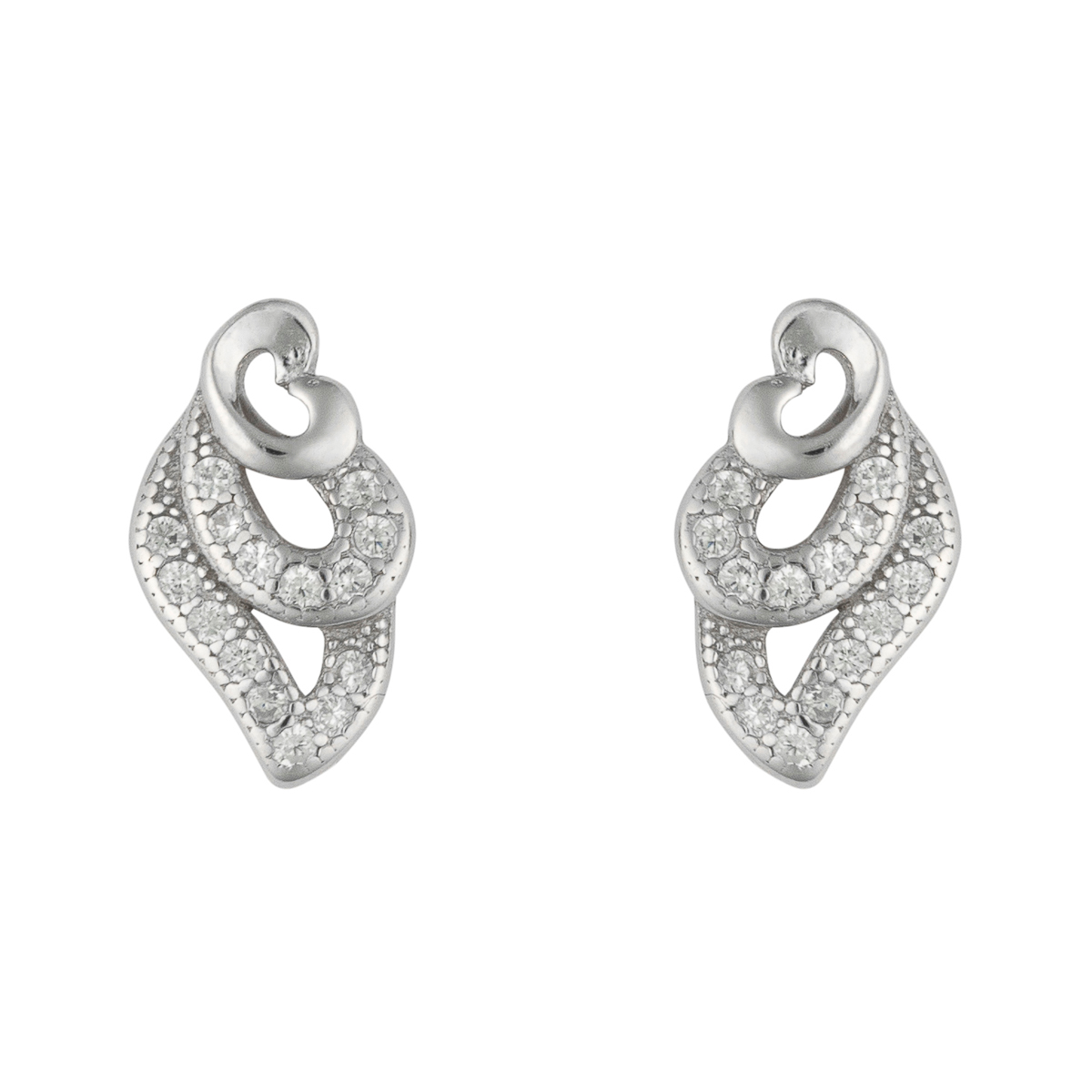 K.V. Fuchs Design Schmuck Damen Silber Ohrstecker 925 Sterlingsilber mit Zirkonia in weiß »O-ZI-2906«