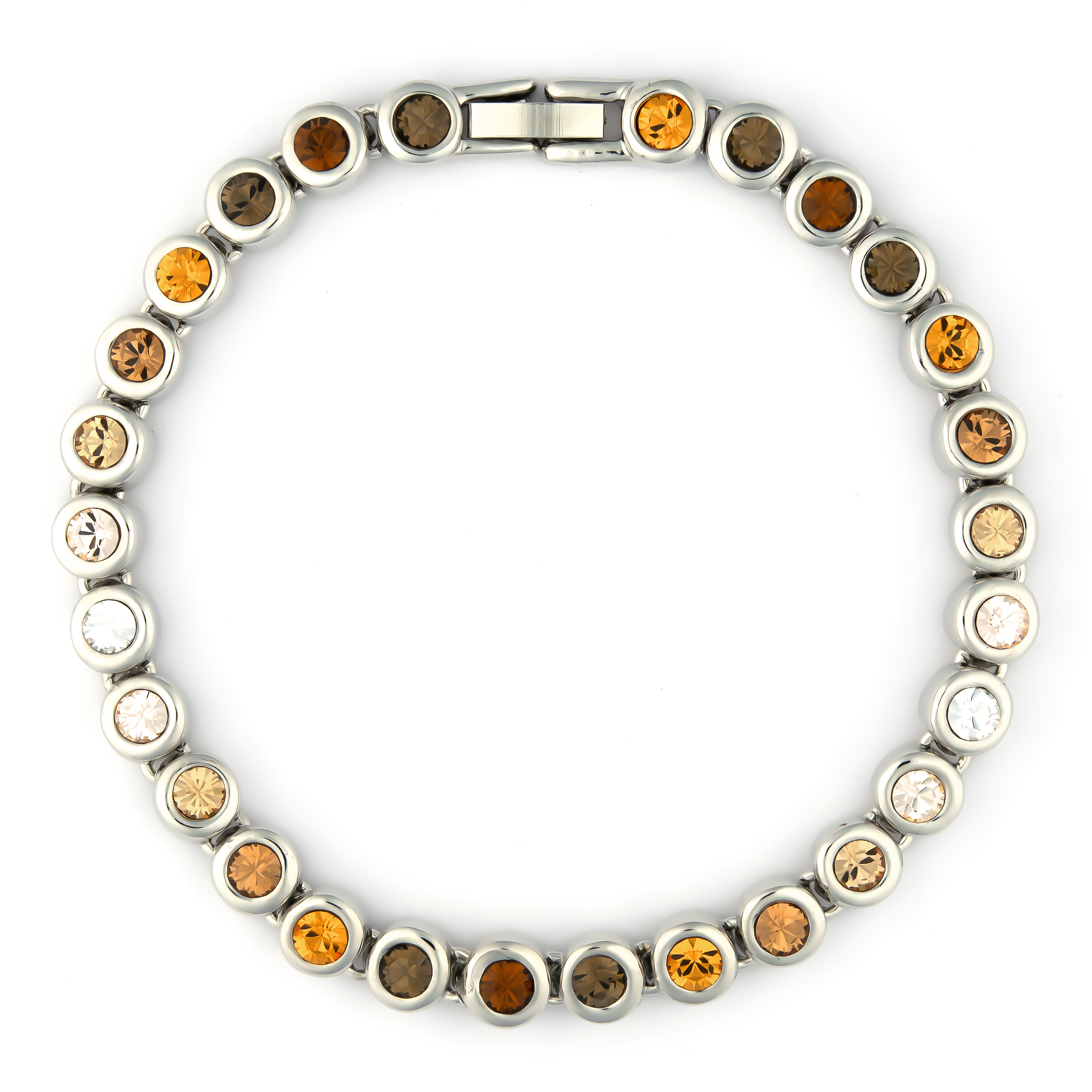 K.V. Fuchs Design Schmuck Damen Armband in silber mit Zirkonia in braun-topas-orange-weiß »A-22-27« K.V. Fuchs Design Schmuck Damen Armband in silber mit Zirkonia in braun-topas-orange-weiß »A-22-27«