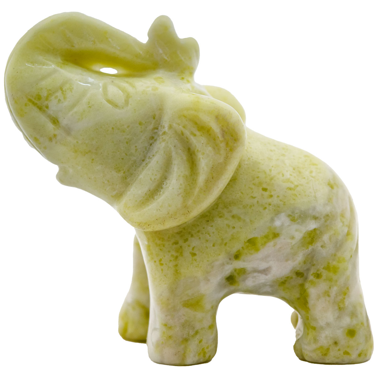 Edelstein-Figur Elefant E-37 Lizard Skin Jade