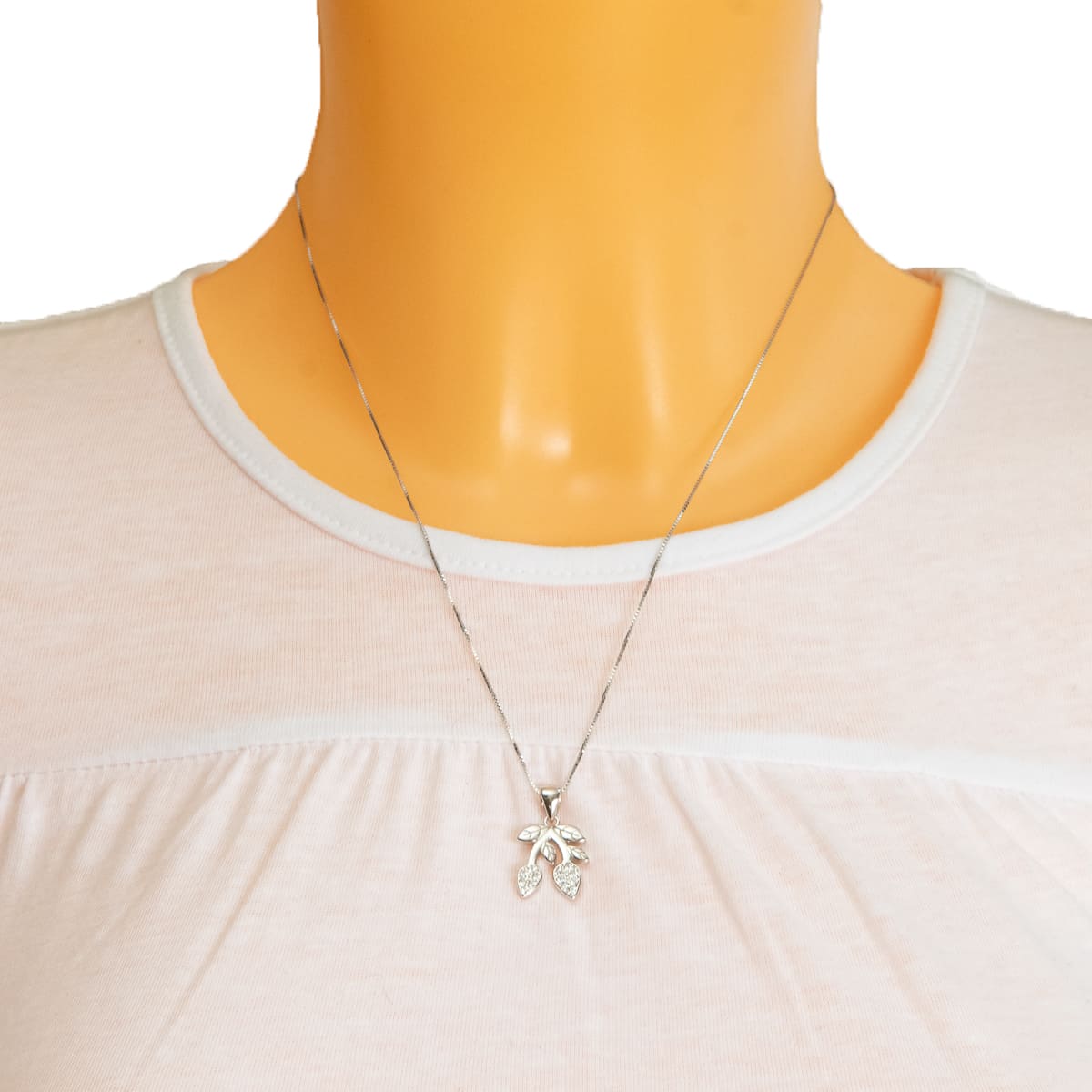 K.V. Fuchs Design Schmuck Damen Kirsche Silberkette und Anhänger 925 Sterling Silver mit Zirkonia in weiß »ZI-5919«