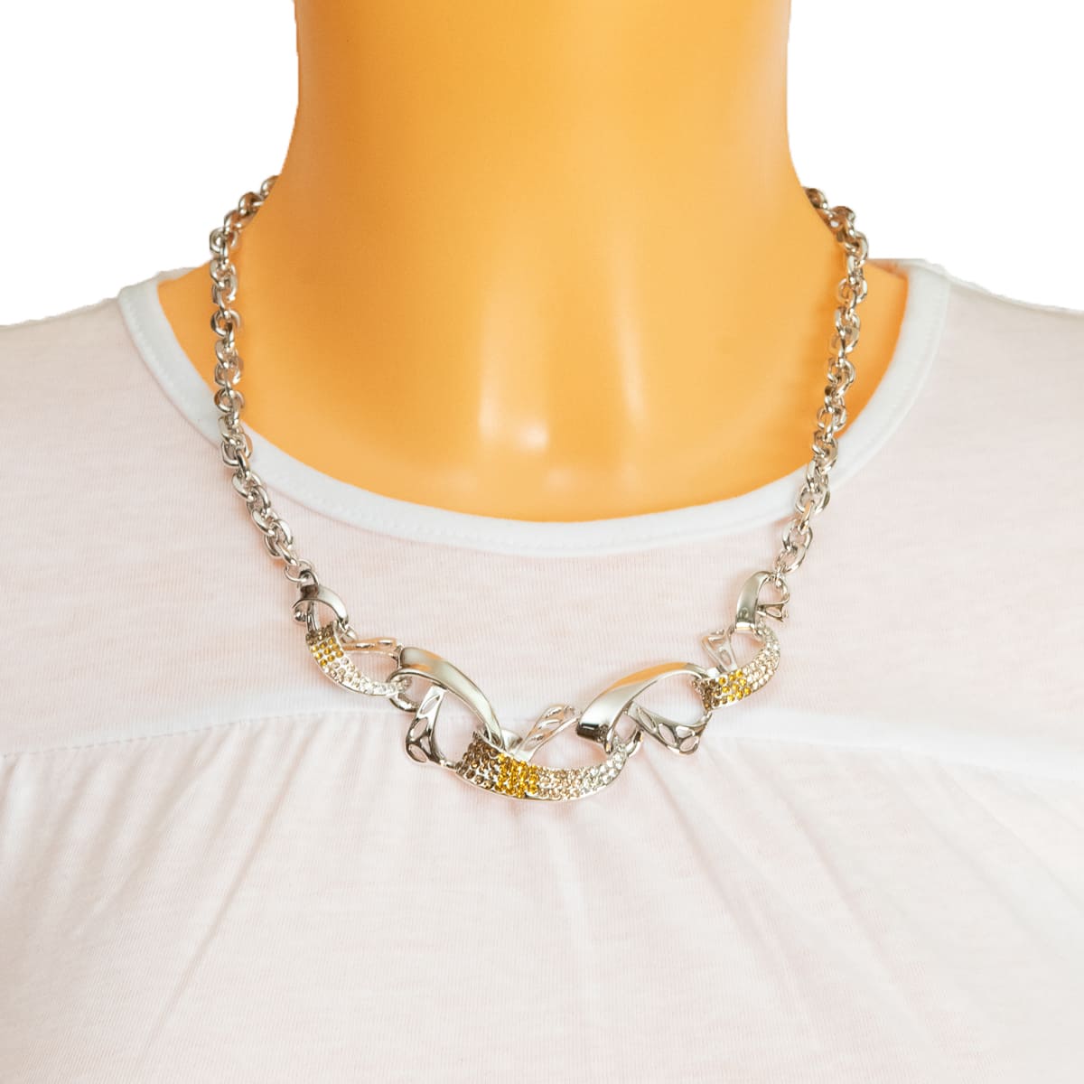K.V. Fuchs Design Schmuck Damen Collier in silber mit Zirkonia in braun, topas, weiß »K-3012«