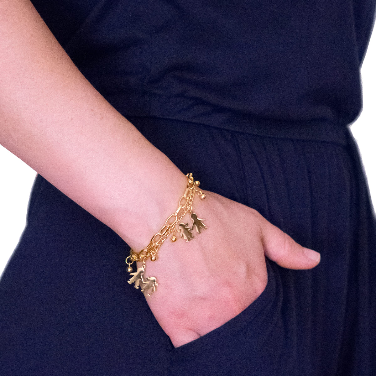 K.V. Fuchs Design Schmuck Damen Bettelarmband Best Friends in gold »A-22-57« K.V. Fuchs Design Schmuck Damen Bettelarmband Best Friends in gold »A-22-57«
