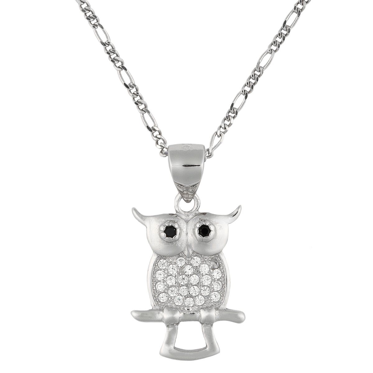 K.V. Fuchs Design Schmuck Damen Eule Silberkette und Anhänger 925 Sterling Silver mit Zirkonia in weiß »ZI-5916« K.V. Fuchs Design Schmuck Damen Eule Silberkette und Anhänger 925 Sterling Silver mit Zirkonia in weiß »ZI-5916«