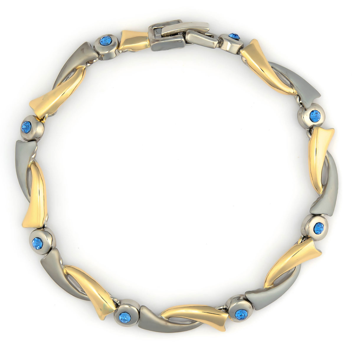 K.V. Fuchs Design Schmuck Damen Armband in bicolor-gold-silber mit Zirkonia in blau »A-22-33« K.V. Fuchs Design Schmuck Damen Armband in bicolor-gold-silber mit Zirkonia in blau »A-22-33«