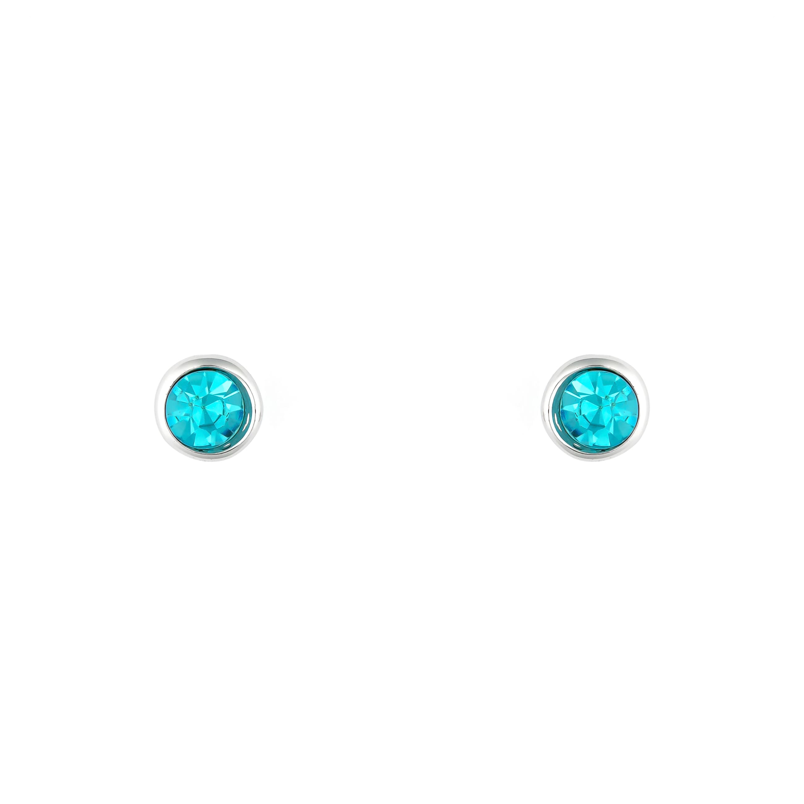 K.V. Fuchs Design Schmuck Damen runde Ohrstecker in silber mit Zirkonia in hellblau »O-1258« K.V. Fuchs Design Schmuck Damen runde Ohrstecker in silber mit Zirkonia in hellblau »O-1258«