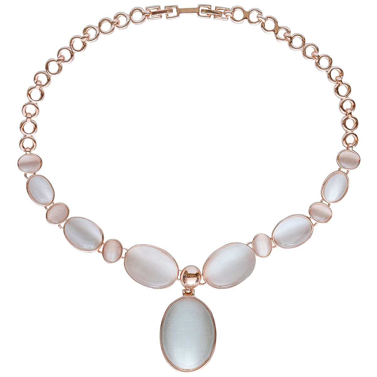 K.V. Fuchs Design Schmuck Damen Collier in rotgold mit Schmucksteinen in blau, gelb, mondstein, orange »Classic 5011« K.V. Fuchs Design Schmuck Damen Collier in rotgold mit Schmucksteinen in blau, gelb, mondstein, orange »Classic 5011«