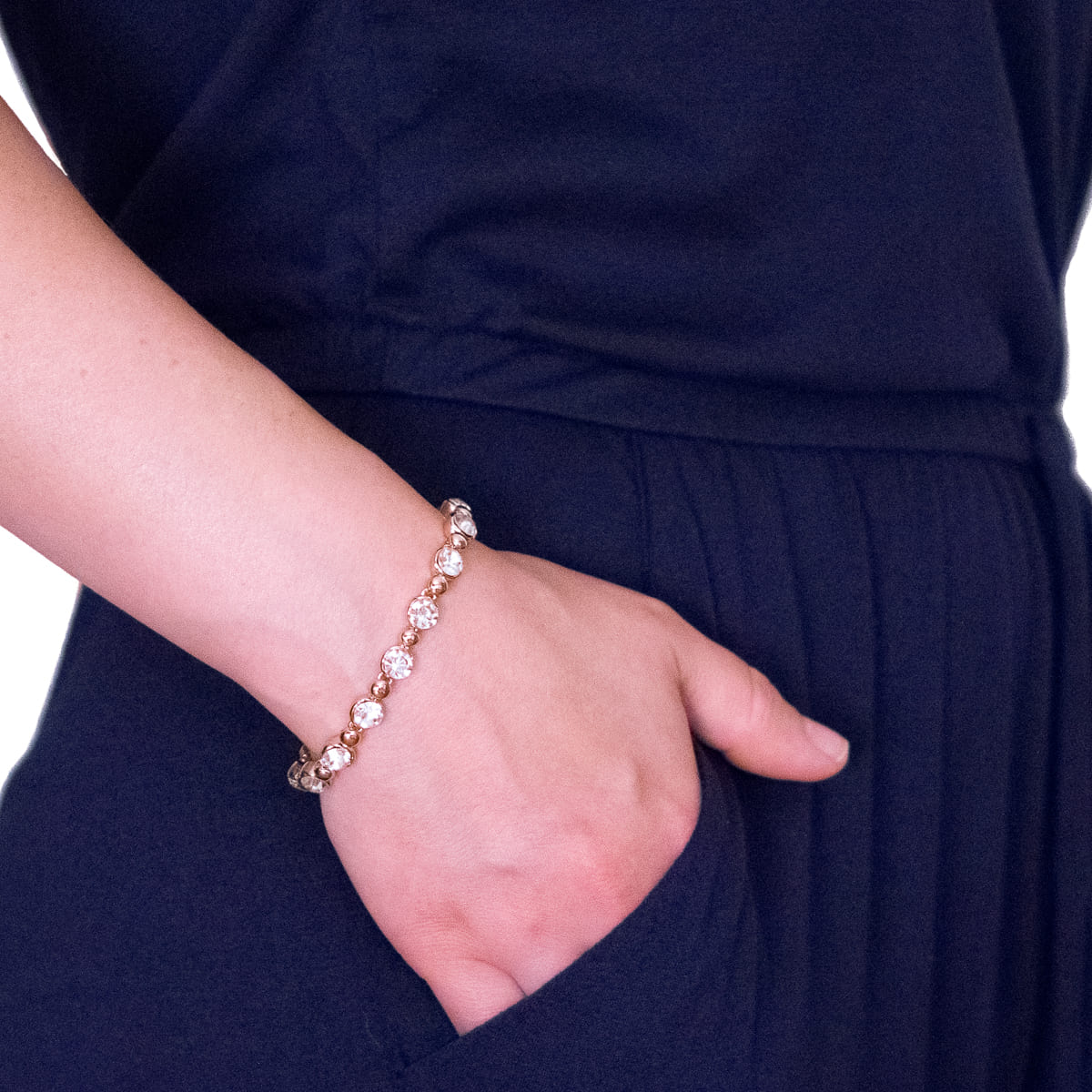 K.V. Fuchs Design Schmuck Damen Armband in rotgold mit Zirkonia in weiß »A-22-14« K.V. Fuchs Design Schmuck Damen Armband in rotgold mit Zirkonia in weiß »A-22-14«
