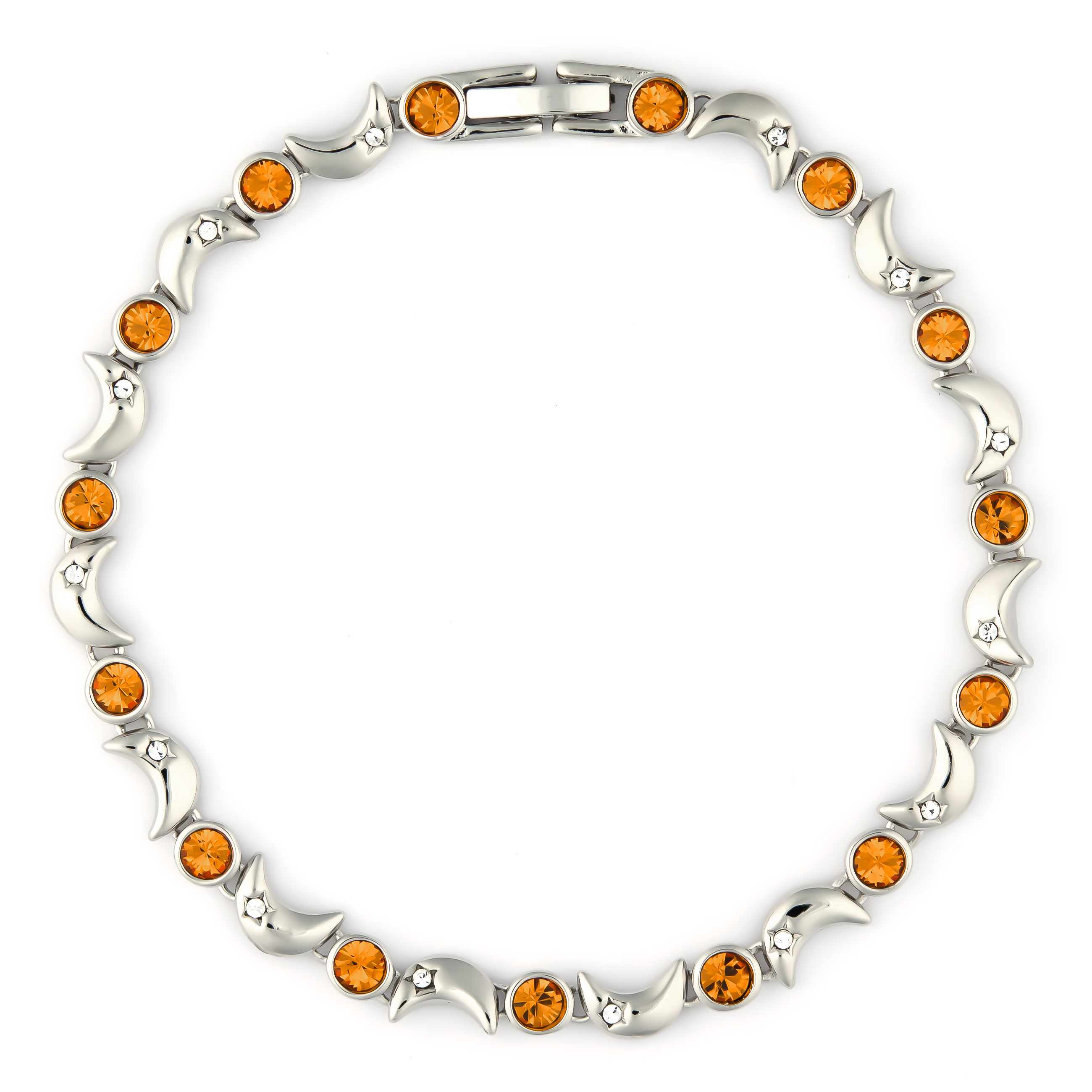 K.V. Fuchs Design Schmuck Damen Armband in silber mit Zirkonia in orange, weiß »A-22-01« K.V. Fuchs Design Schmuck Damen Armband in silber mit Zirkonia in orange, weiß »A-22-01«