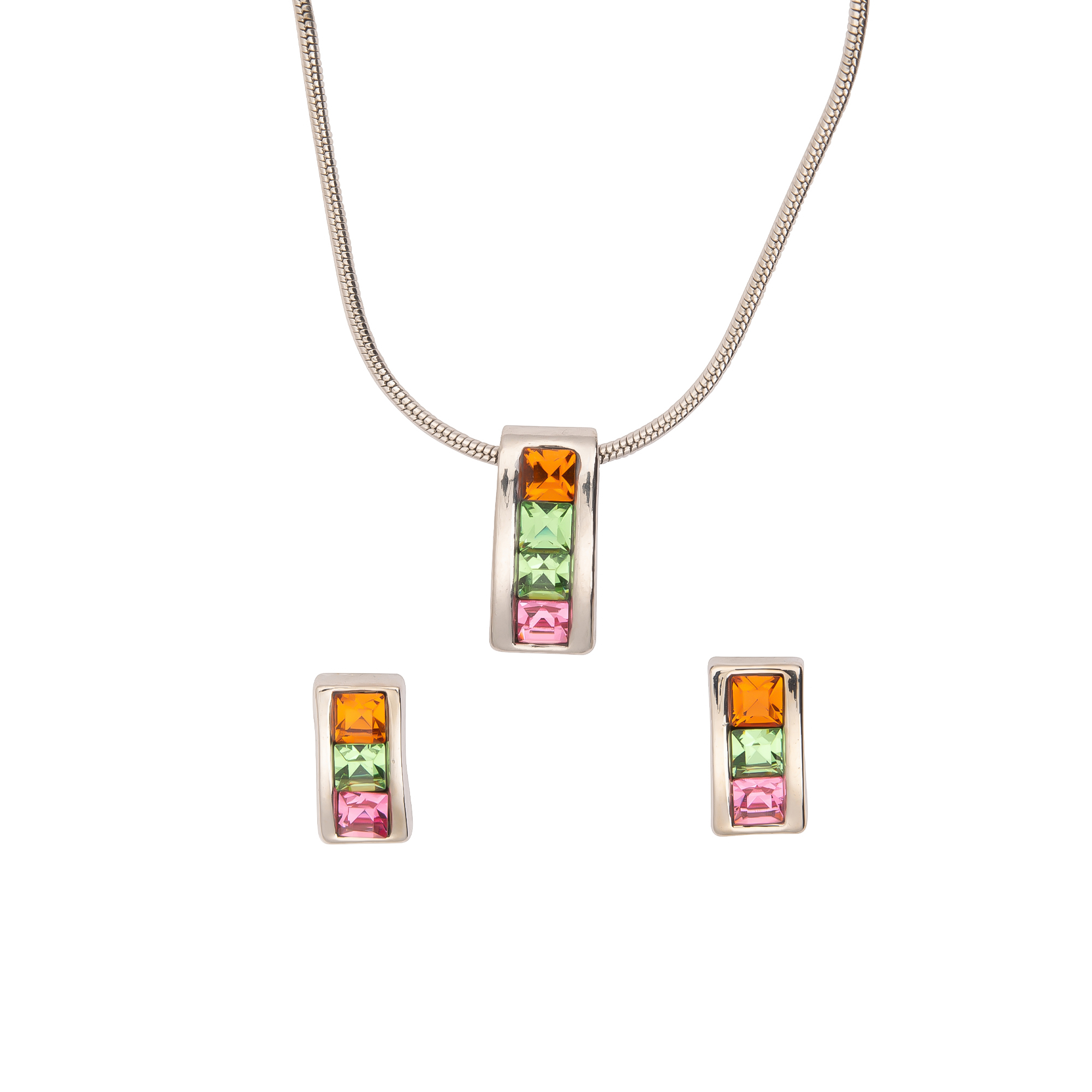 K.V. Fuchs Design Schmuck Damen Set Halskette und Ohrringe mit Zirkonia »Set-3311«