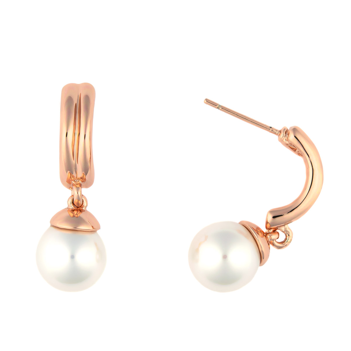 K.V. Fuchs Design Schmuck Damen Ohrstecker in rotgold mit Perlen in weiß »O-1510« K.V. Fuchs Design Schmuck Damen Ohrstecker in rotgold mit Perlen in weiß »O-1510«