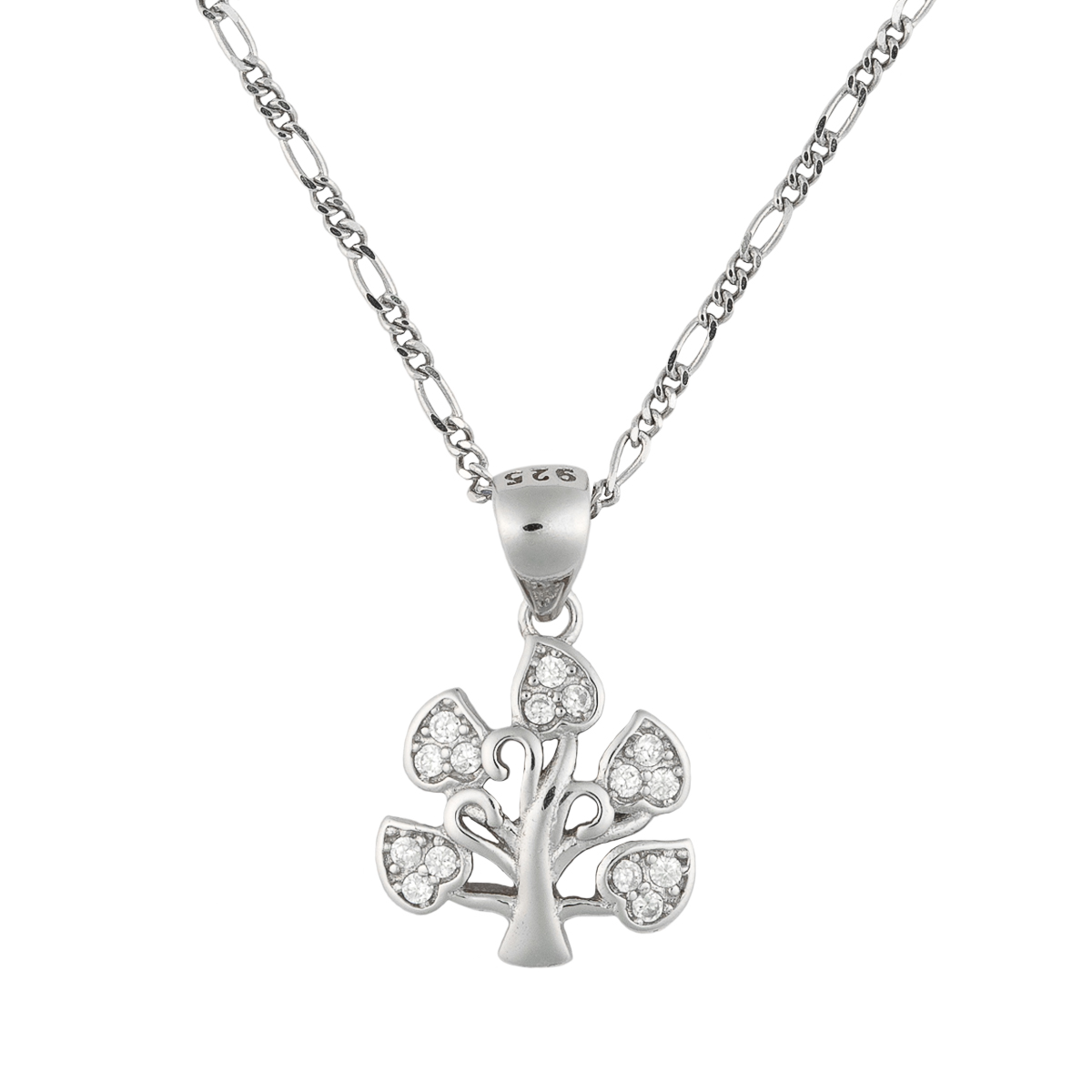 K.V. Fuchs Design Schmuck Damen Baum Silberkette und Anhänger 925 Sterling Silver mit Zirkonia in weiß »ZI-5915« K.V. Fuchs Design Schmuck Damen Baum Silberkette und Anhänger 925 Sterling Silver mit Zirkonia in weiß »ZI-5915«