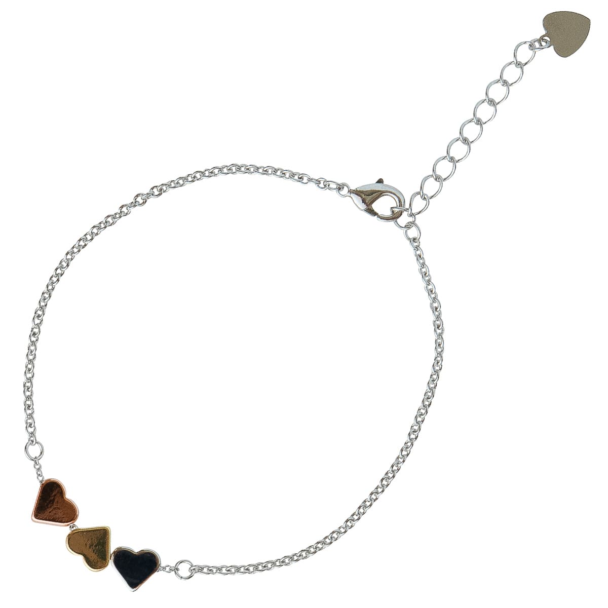 K.V. Fuchs Design Schmuck Damen Armband in silber mit Herzen in gold, rotgold, silber »A-24-51« K.V. Fuchs Design Schmuck Damen Armband in silber mit Herzen in gold, rotgold, silber »A-24-51«