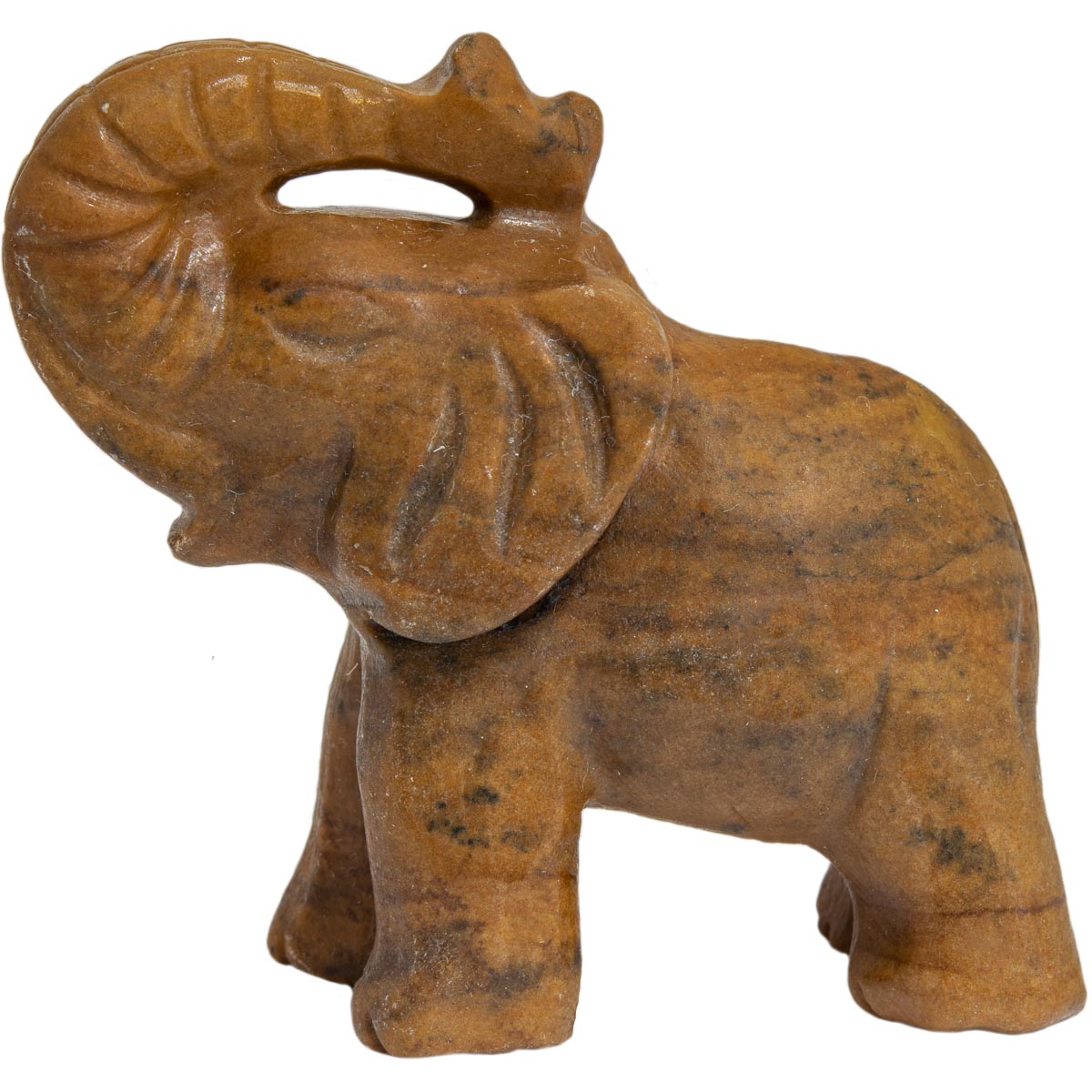 Edelstein-Figur Elefant E-13 Bilderjaspis