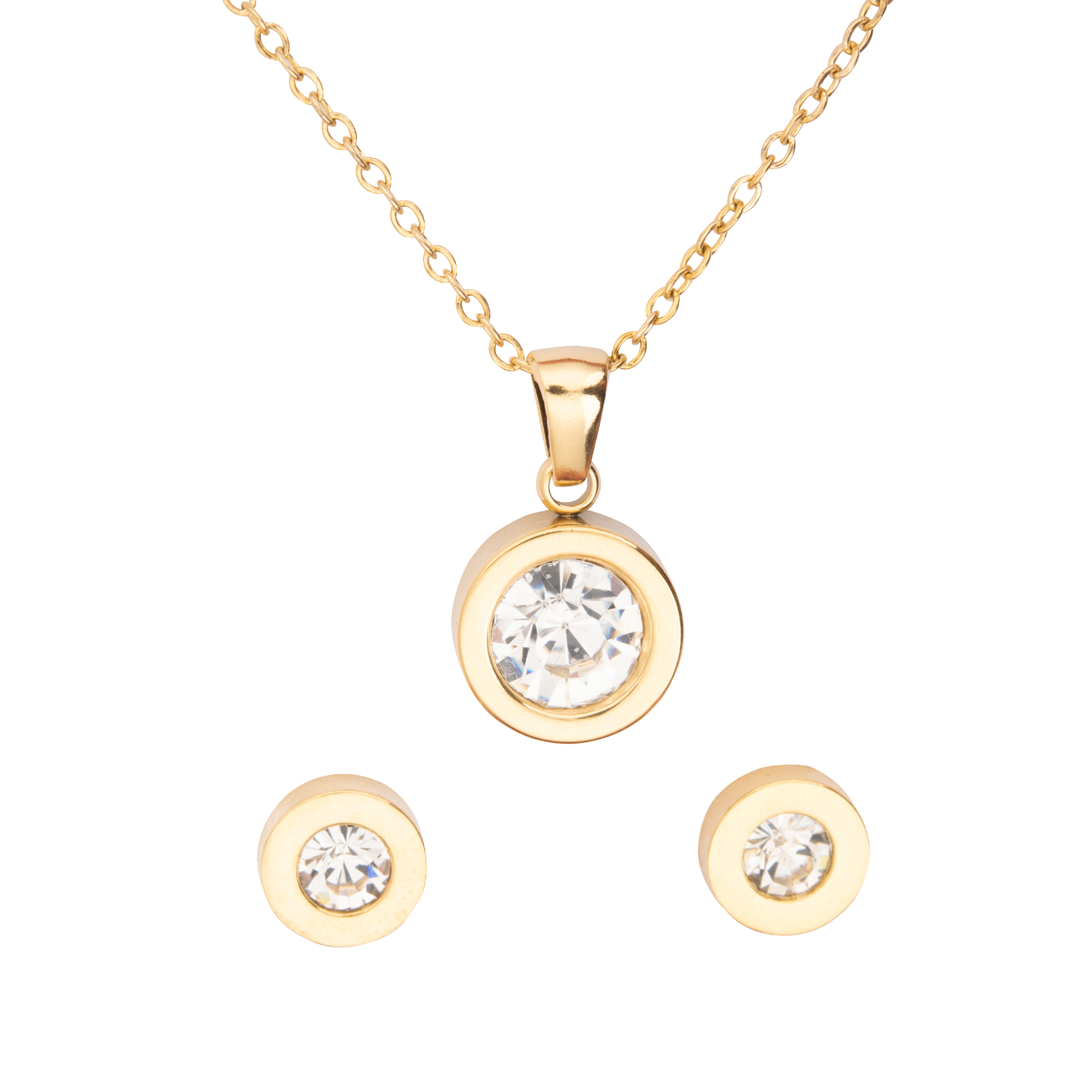 K.V. Fuchs Design Schmuck Damen Edelstahl Set mit Anhänger und Ohrstecker mit Zirkonia »ED-Set-4902« K.V. Fuchs Design Schmuck Damen Edelstahl Set mit Anhänger und Ohrstecker mit Zirkonia »ED-Set-4902«