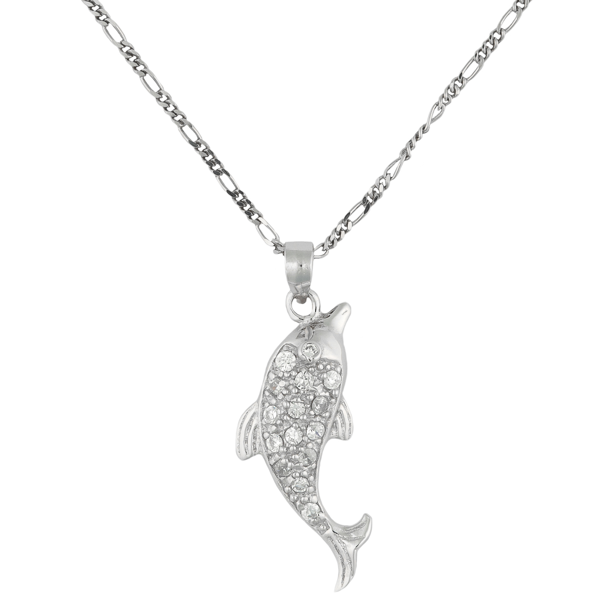 K.V. Fuchs Design Schmuck Damen Delfin Silberkette und Anhänger 925 Sterling Silver mit Zirkonia in weiß »ZI-5913« K.V. Fuchs Design Schmuck Damen Delfin Silberkette und Anhänger 925 Sterling Silver mit Zirkonia in weiß »ZI-5913«