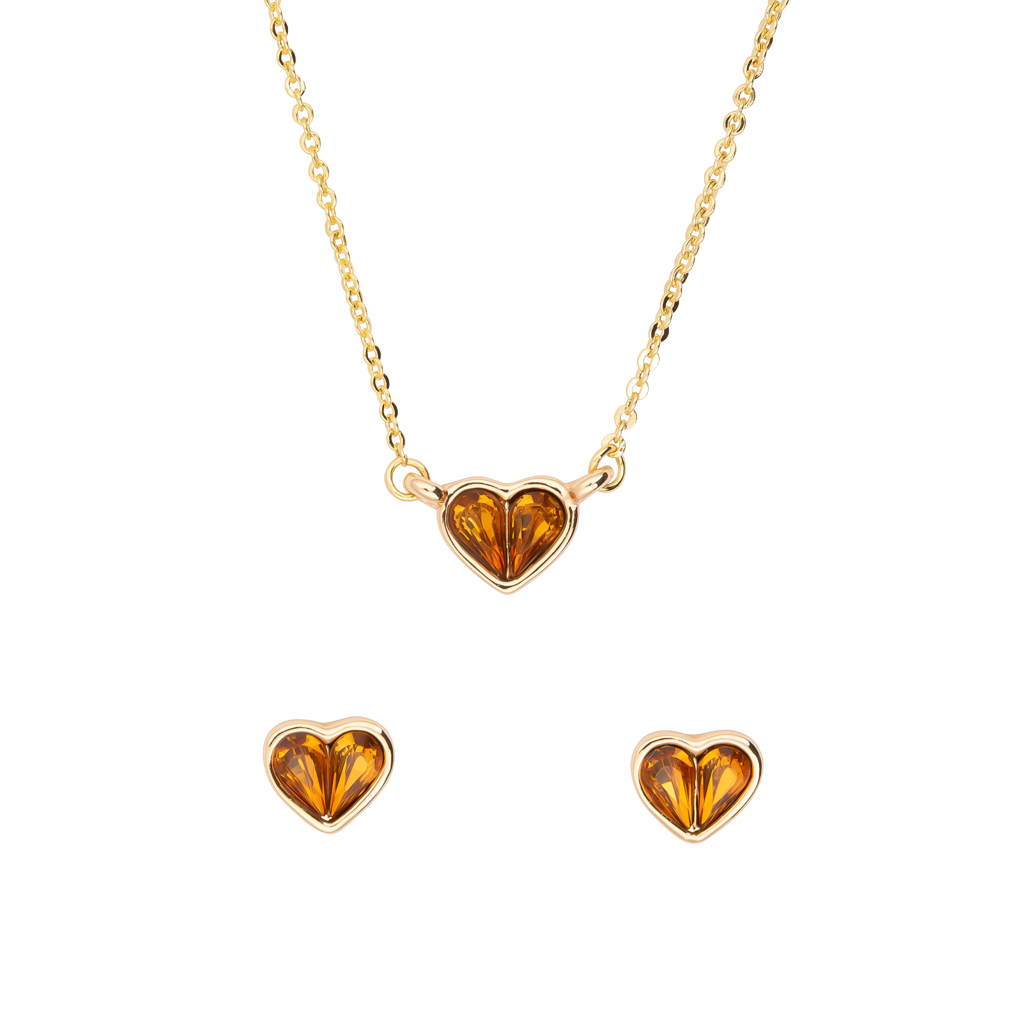 K.V. Fuchs Design Schmuck Damen Set Halskette und Ohrringe mit Zirkonia »Set-3305«