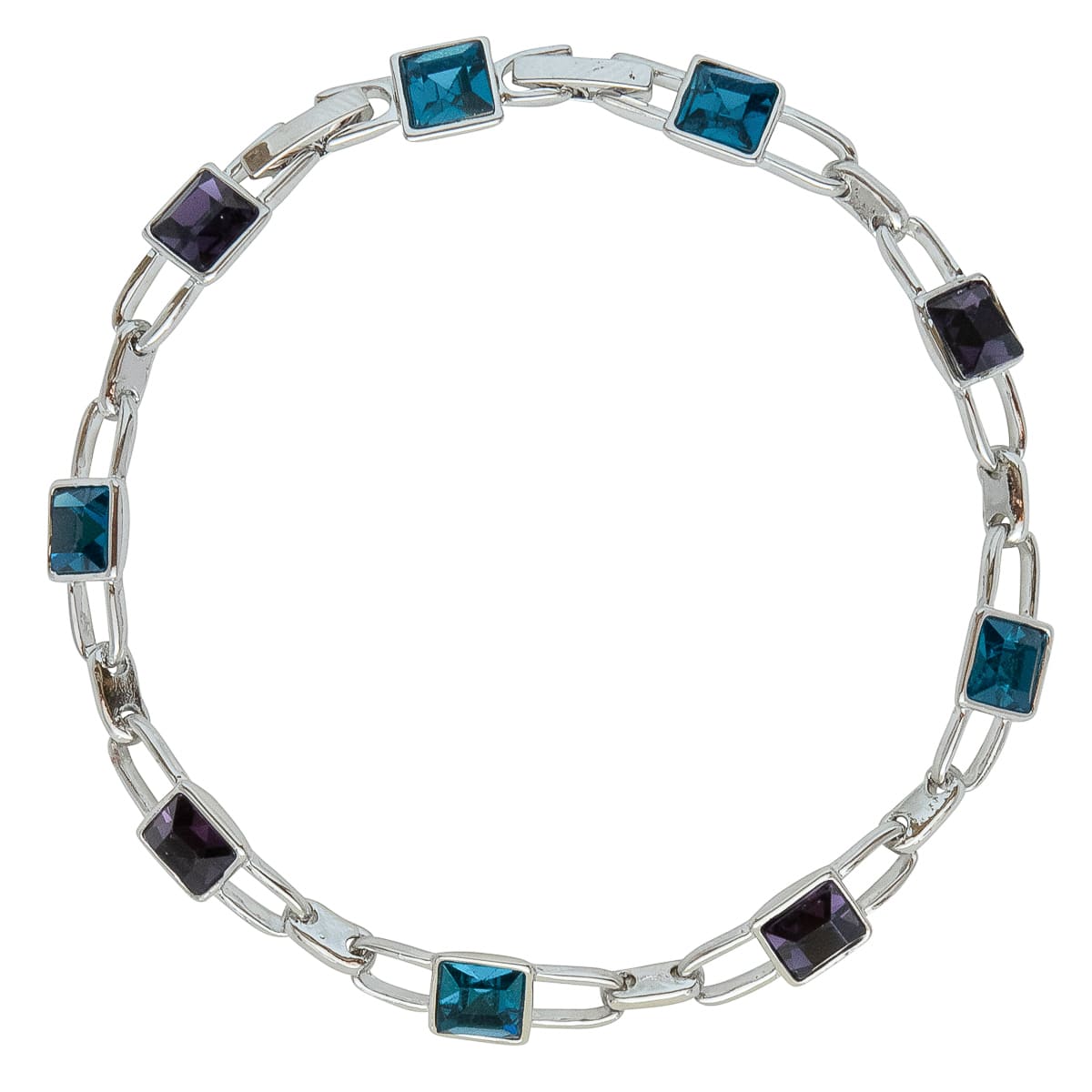 K.V. Fuchs Design Schmuck Damen Armband in silber mit Schmucksteinen in blau-violett »A-22-44«