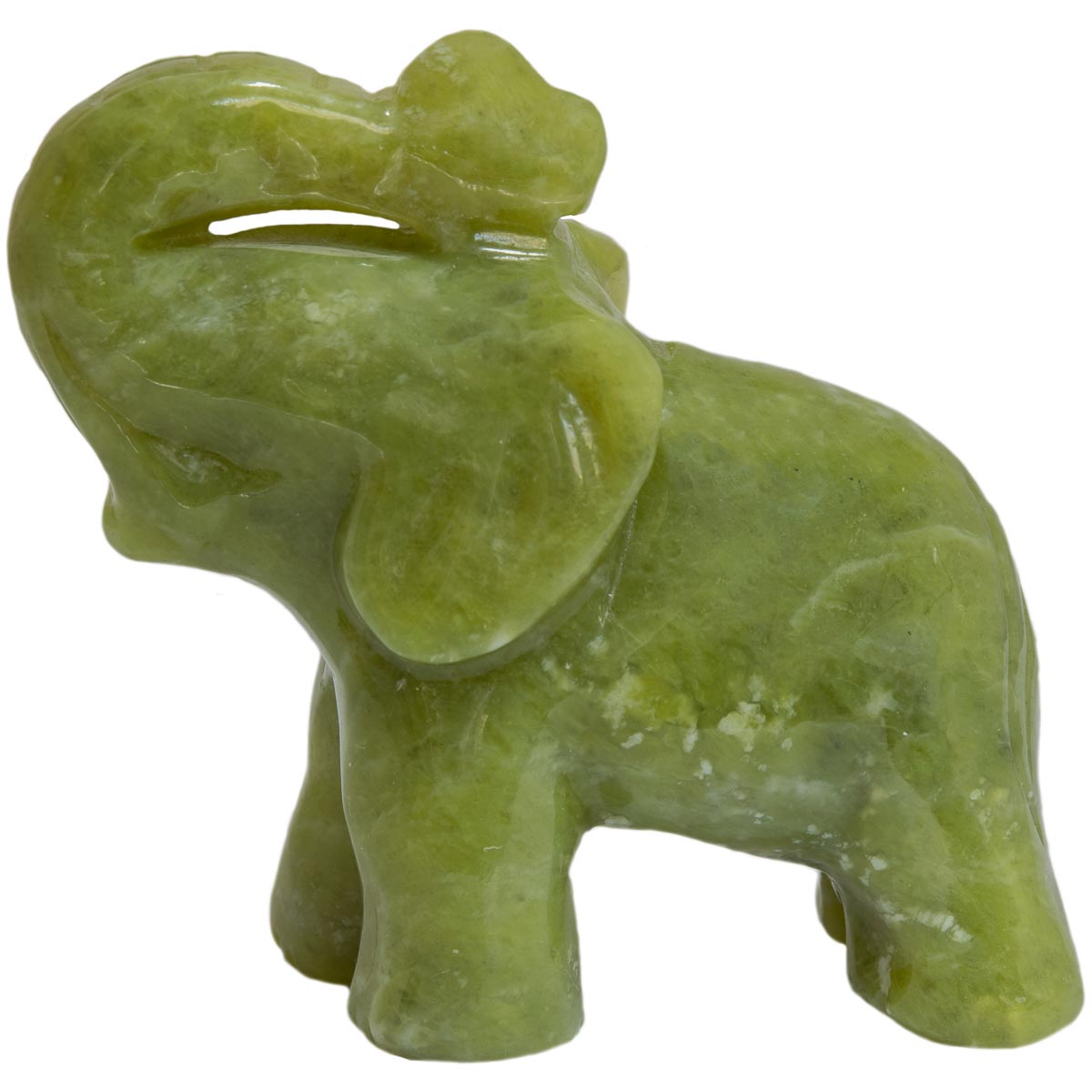 Edelstein-Figur Elefant E-10 Zitronen Jade