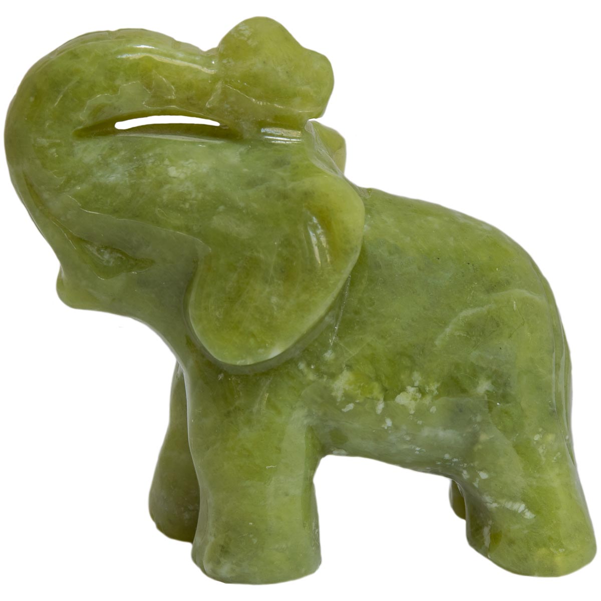 Edelstein-Figur Elefant E-10 Zitronen Jade Edelstein-Figur Elefant E-10 Zitronen Jade