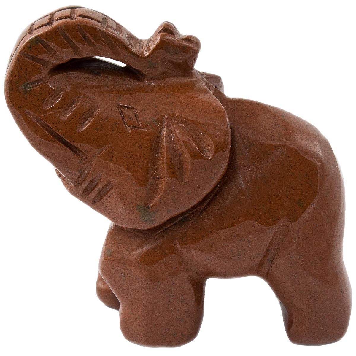 Edelstein-Figur Elefant E-20 Roter Jaspis