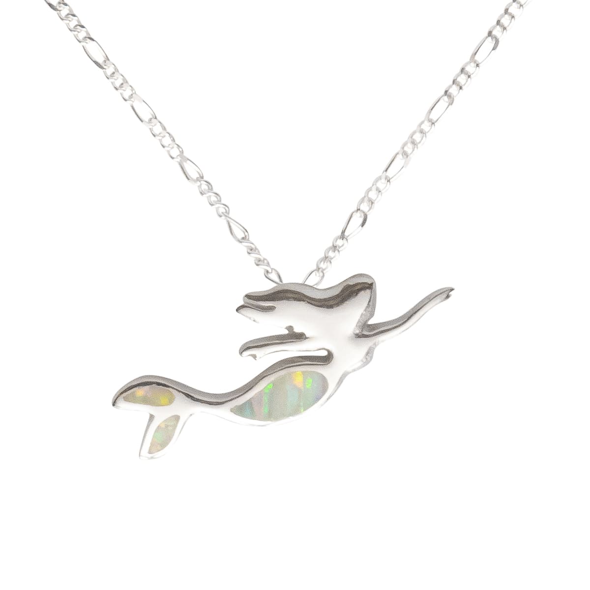 K.V. Fuchs Design Schmuck Damen Silberkette 925 Sterling Silver mit Recon-Opal Meerjungfrau Anhänger in weiß »OP-4902« K.V. Fuchs Design Schmuck Damen Silberkette 925 Sterling Silver mit Recon-Opal Meerjungfrau Anhänger in weiß »OP-4902«
