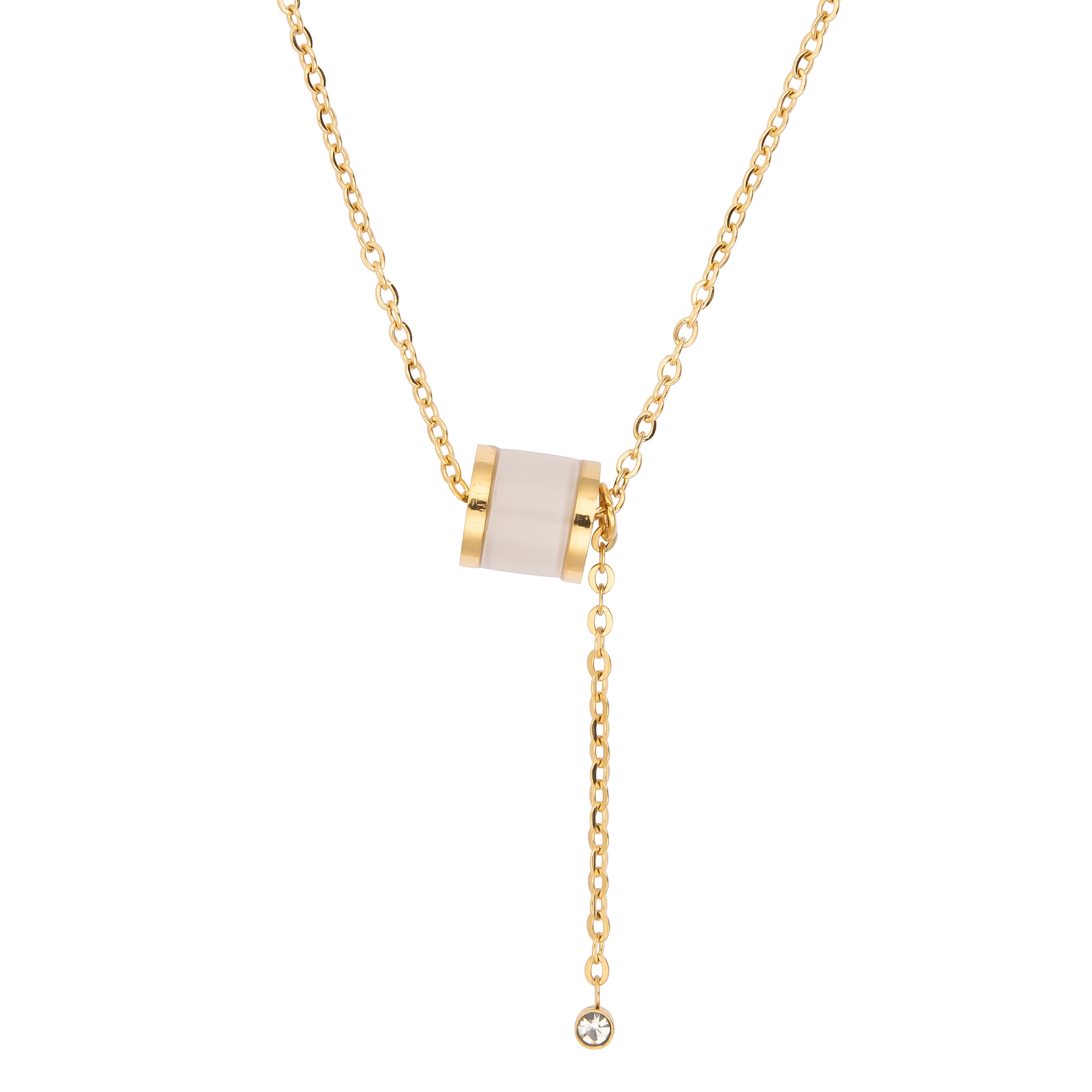 K.V. Fuchs Design Schmuck Damen Edelstahl Kette mit Anhänger und Zirkonia »ED-Kette-2905«