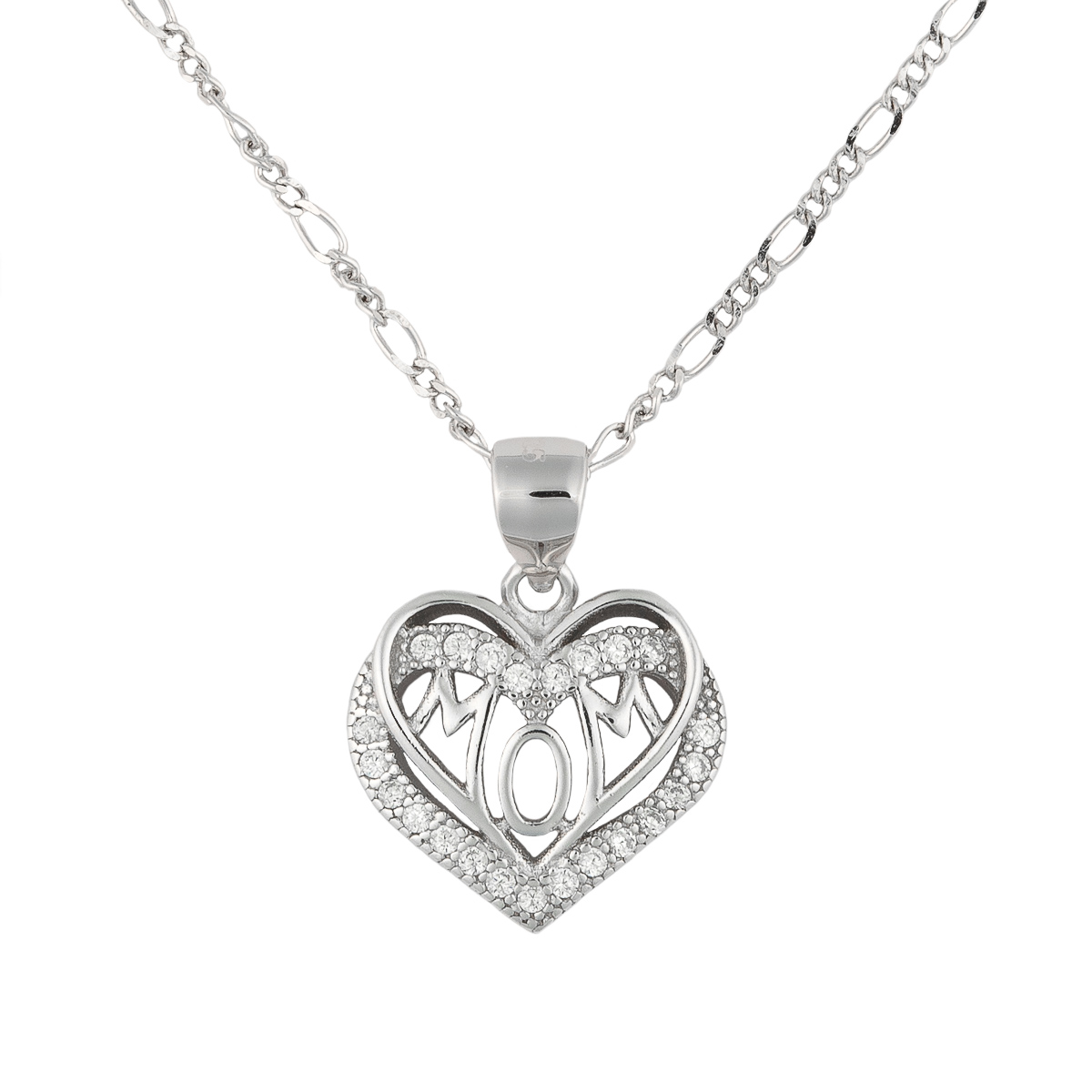 K.V. Fuchs Design Schmuck Damen MOM Silberkette und Anhänger 925 Sterling Silver mit Zirkonia in weiß »ZI-5922« K.V. Fuchs Design Schmuck Damen MOM Silberkette und Anhänger 925 Sterling Silver mit Zirkonia in weiß »ZI-5922«