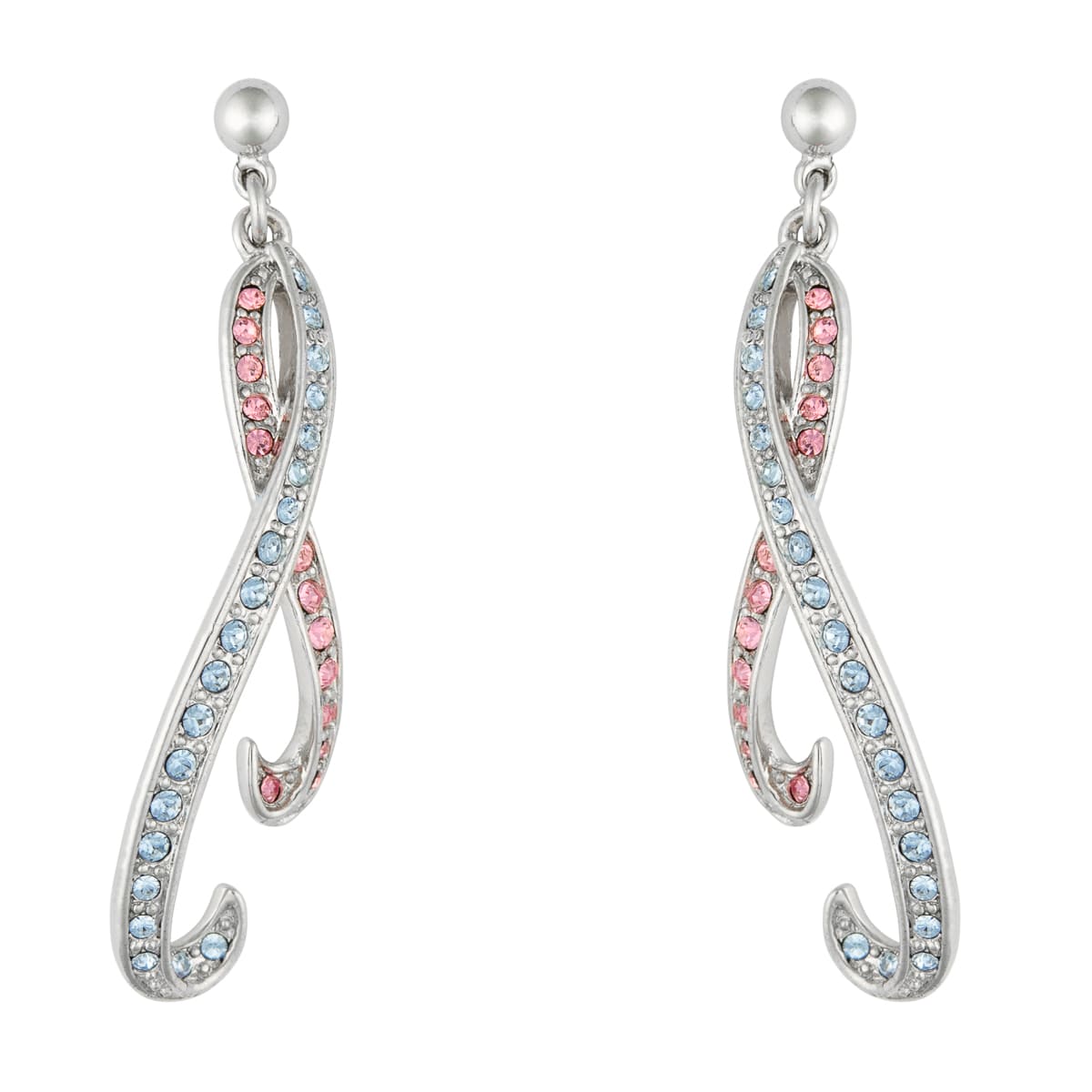 K.V. Fuchs Design Schmuck Damen geschwungene Ohrstecker in silber mit Zirkonia in blau, rosa »O-1910« K.V. Fuchs Design Schmuck Damen geschwungene Ohrstecker in silber mit Zirkonia in blau, rosa »O-1910«