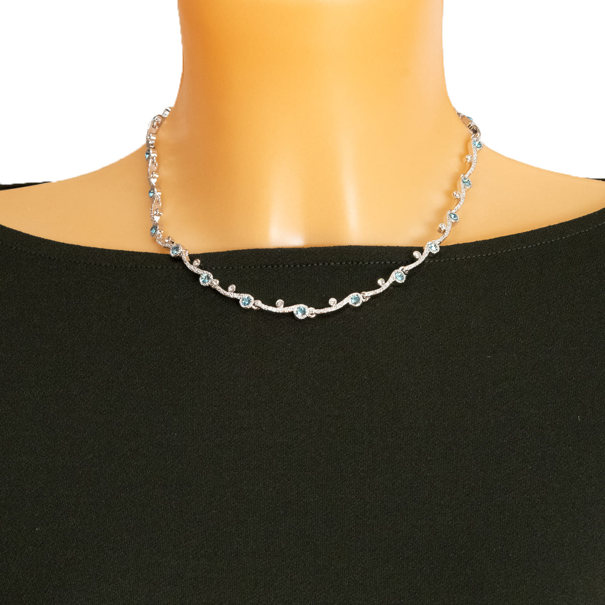 K.V. Fuchs Design Schmuck Damen Collier in silber mit Zirkonia in blau, weiß »Spirit 4003«