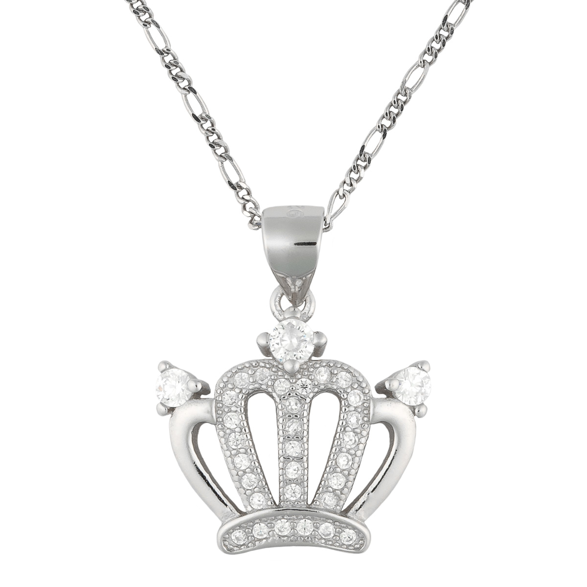 K.V. Fuchs Design Schmuck Damen Krone Silberkette und Anhänger 925 Sterling Silver mit Zirkonia in weiß »ZI-5921« K.V. Fuchs Design Schmuck Damen Krone Silberkette und Anhänger 925 Sterling Silver mit Zirkonia in weiß »ZI-5921«