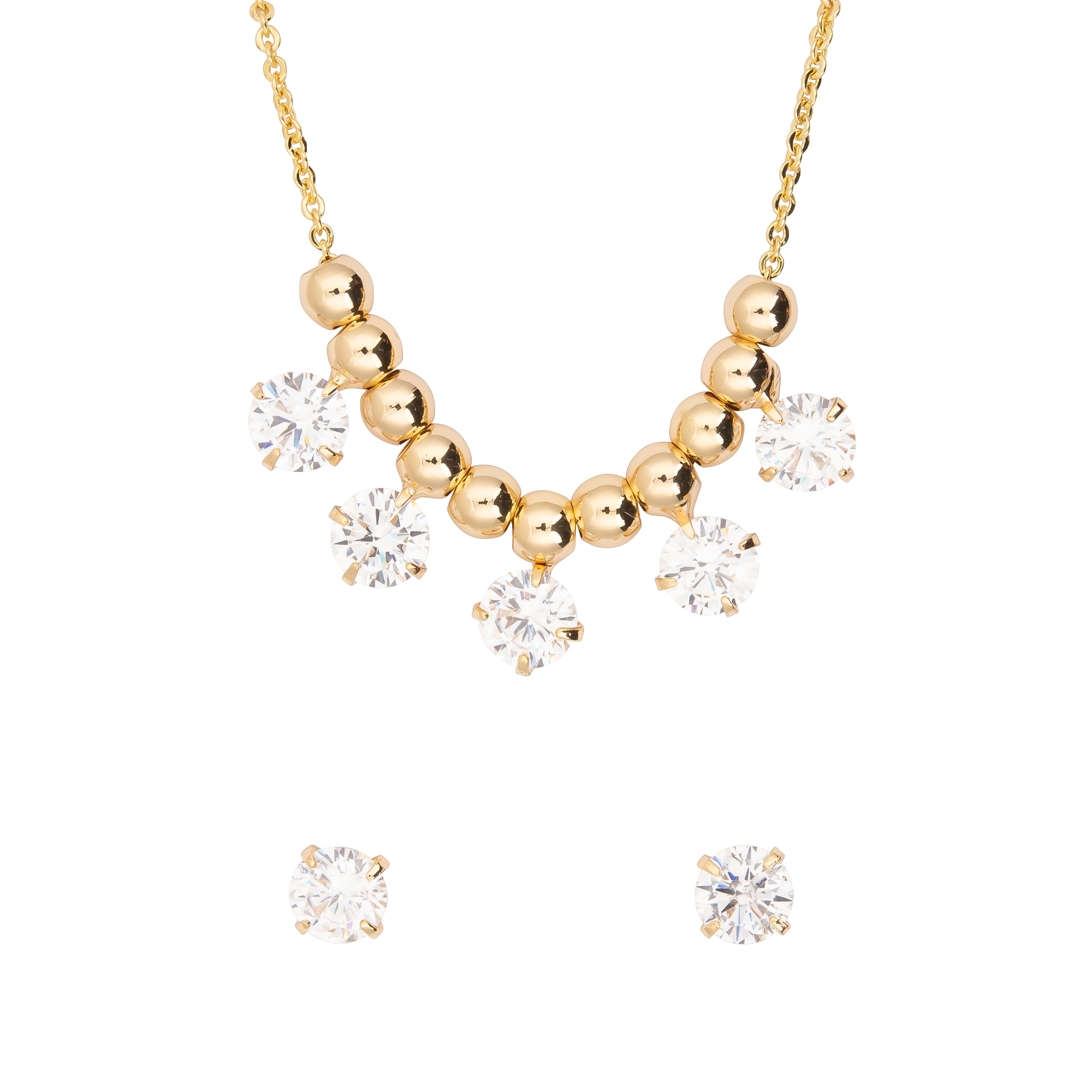 K.V. Fuchs Design Schmuck Damen Set Halskette und Ohrringe mit Zirkonia »Set-3304« K.V. Fuchs Design Schmuck Damen Set Halskette und Ohrringe mit Zirkonia »Set-3304«