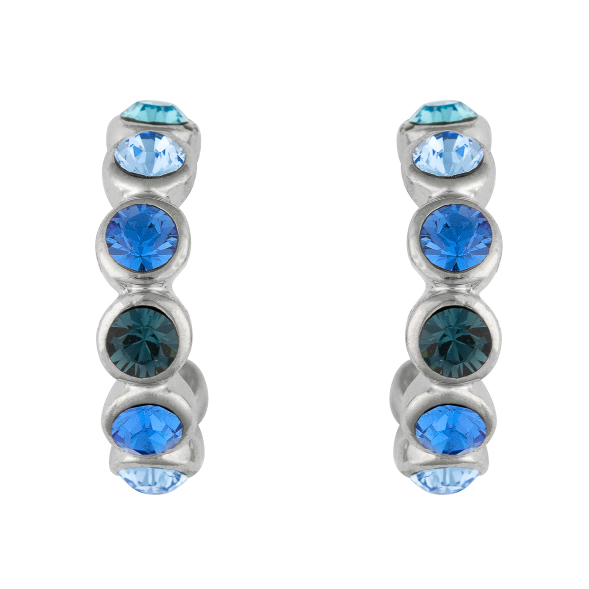 K.V. Fuchs Design Schmuck Damen Halbcreole Ohrstecker in silber mit Zirkonia in blau als Farbverlauf »O-1911« K.V. Fuchs Design Schmuck Damen Halbcreole Ohrstecker in silber mit Zirkonia in blau als Farbverlauf »O-1911«
