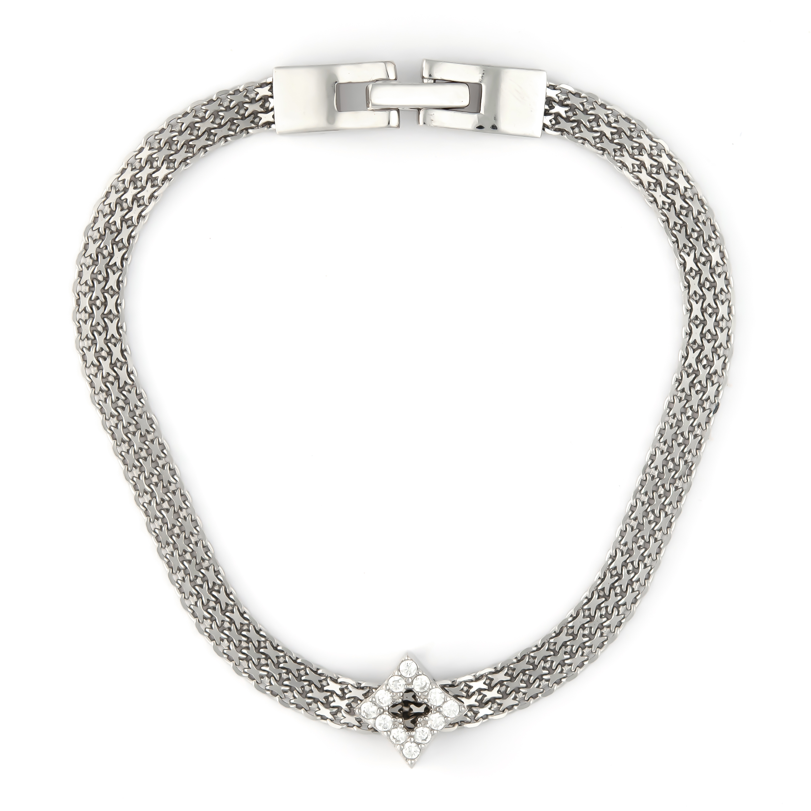 K.V. Fuchs Design Schmuck Damen Silberarmband 925 Sterling Silver in Rautenform mit Zirkonia in weiß »A-49-04« K.V. Fuchs Design Schmuck Damen Silberarmband 925 Sterling Silver in Rautenform mit Zirkonia in weiß »A-49-04«