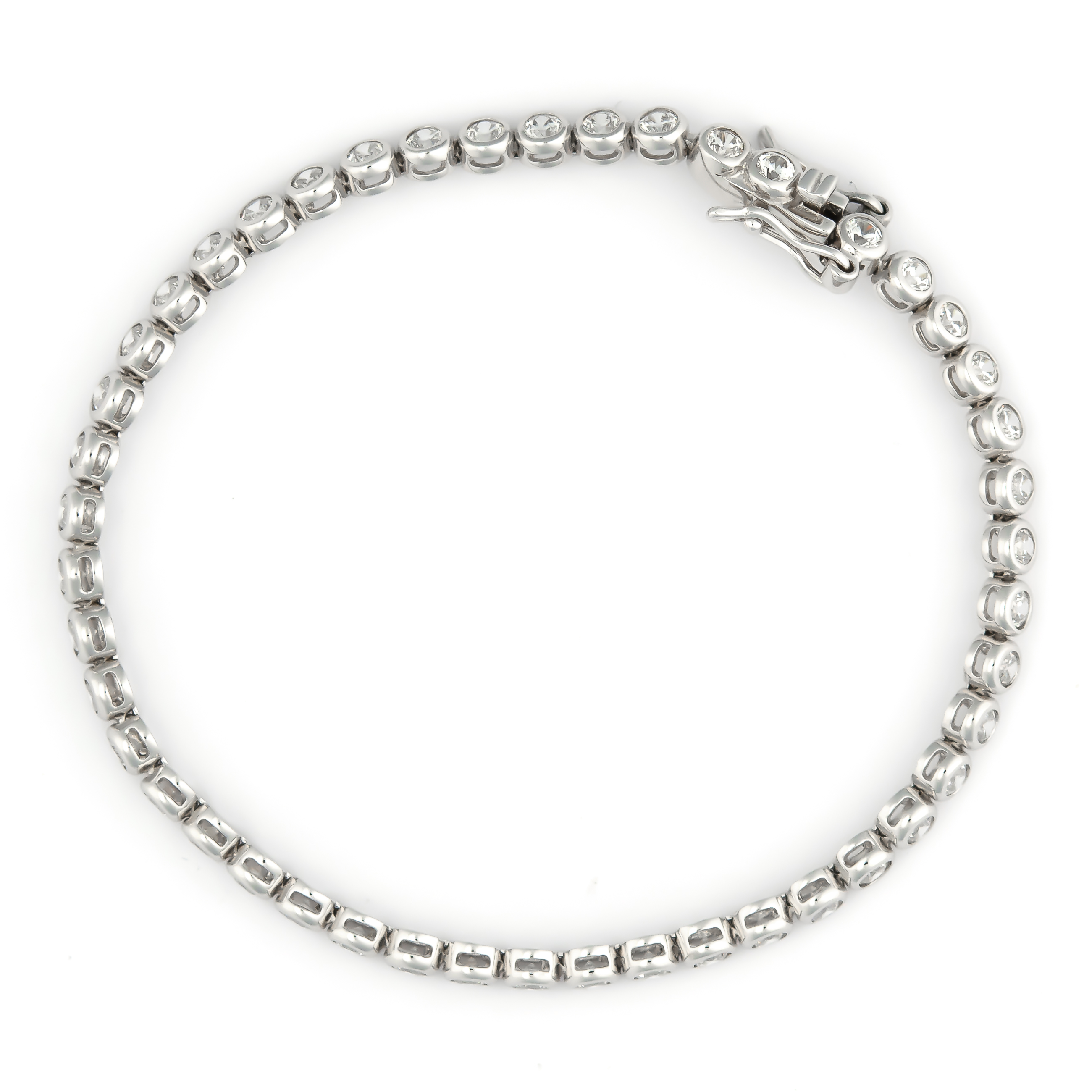 K.V. Fuchs Design Schmuck Damen Silberarmband 925 Sterling Silver mit  Zirkonia in weiß »A-49-02« | A-49-02