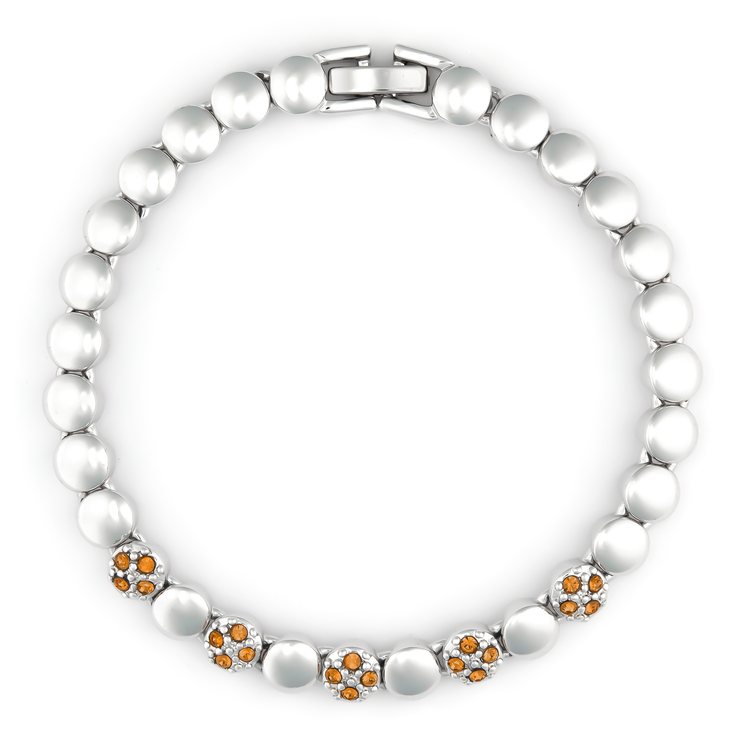 K.V. Fuchs Design Schmuck Damen Armband in silber mit Zirkonia in orange »A-22-22«