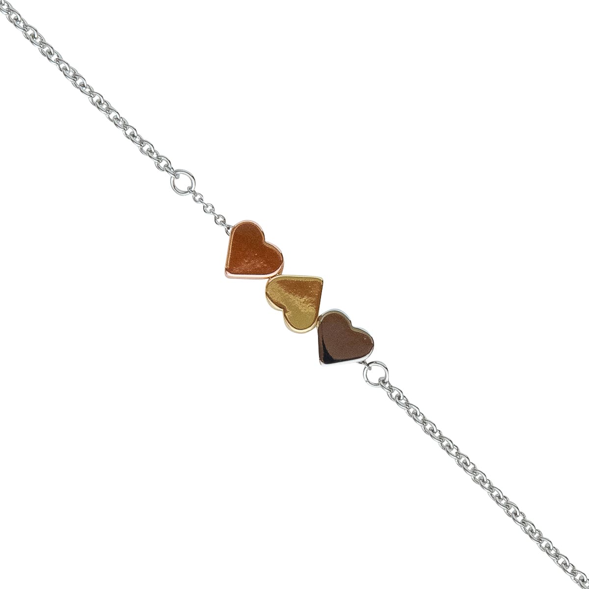K.V. Fuchs Design Schmuck Damen Armband in silber mit Herzen in gold, rotgold, silber »A-22-51« K.V. Fuchs Design Schmuck Damen Armband in silber mit Herzen in gold, rotgold, silber »A-22-51«
