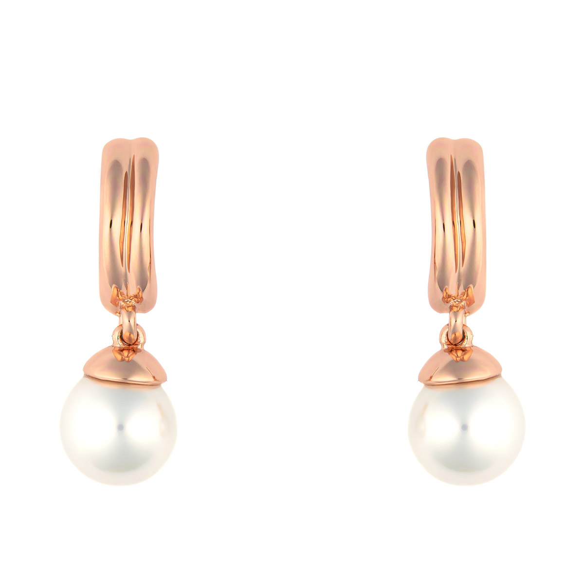 K.V. Fuchs Design Schmuck Damen Ohrstecker in rotgold mit Perlen in weiß »O-1510« K.V. Fuchs Design Schmuck Damen Ohrstecker in rotgold mit Perlen in weiß »O-1510«