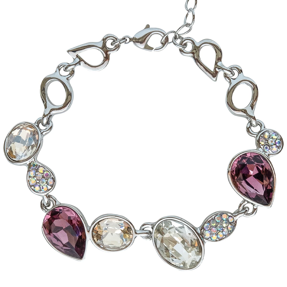 K.V. Fuchs Design, Armband, Damen, Metall, silber, topas, weiß, violett, Karabiner - 14041080 K.V. Fuchs Design, Armband, Damen, Metall, silber, topas, weiß, violett, Karabiner - 14041080