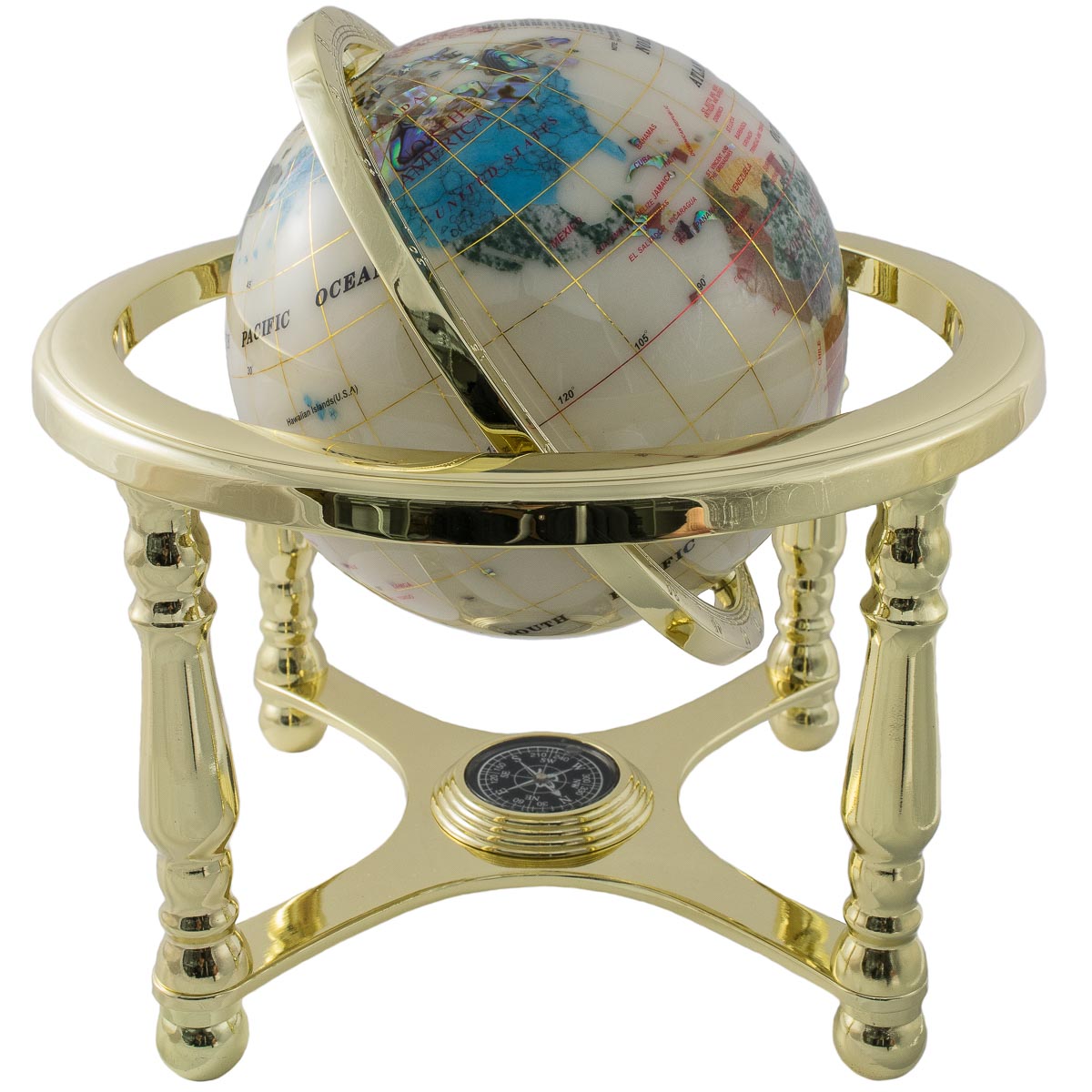 Edelstein-Globus 150mm Vierfuß Weiß - 14041171 Edelstein-Globus 150mm Vierfuß Weiß - 14041171