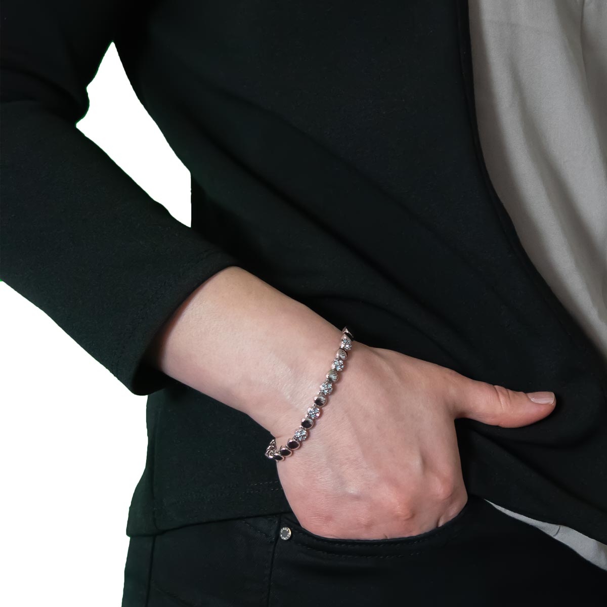 K.V. Fuchs Design Schmuck Damen Armband in silber mit Zirkonia in blau »A-22-22« K.V. Fuchs Design Schmuck Damen Armband in silber mit Zirkonia in blau »A-22-22«
