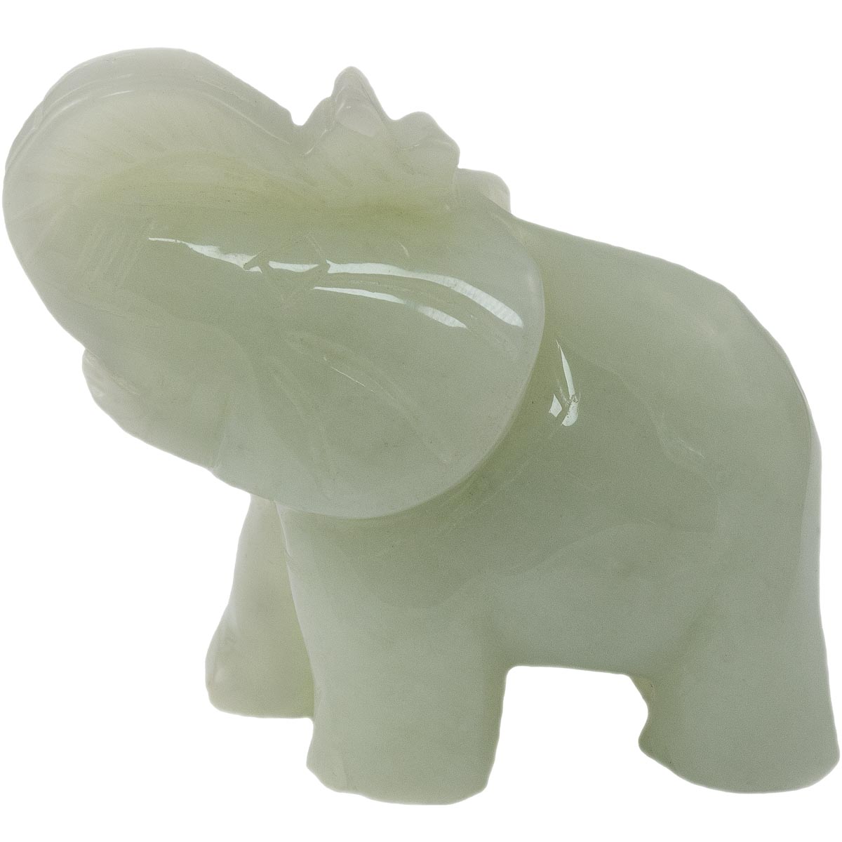 Edelstein-Figur Elefant E-04 Neue Jade