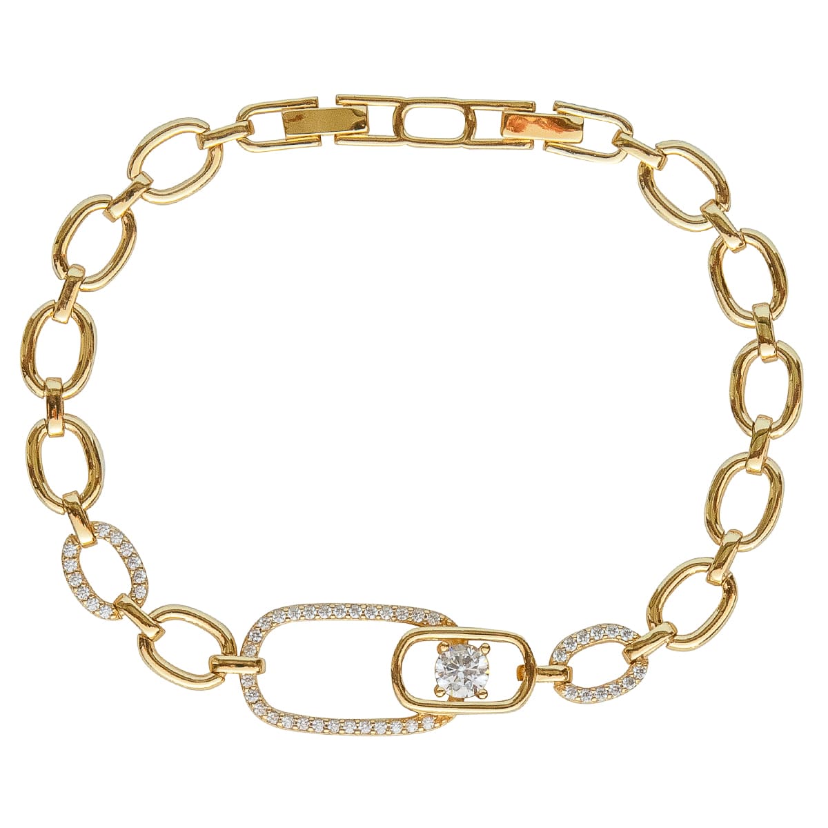 K.V. Fuchs Design Schmuck Damen Armband in gold mit Zirkonia in weiß »A-22-53«