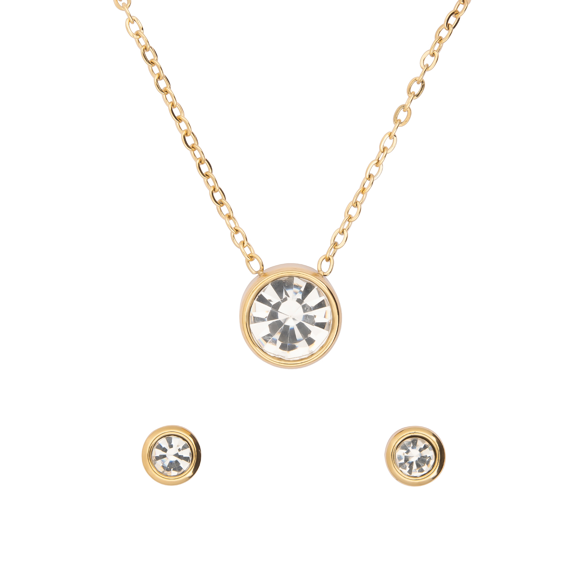 K.V. Fuchs Design Schmuck Damen Edelstahl Set mit Anhänger und Ohrstecker mit Zirkonia »ED-Set-4906« K.V. Fuchs Design Schmuck Damen Edelstahl Set mit Anhänger und Ohrstecker mit Zirkonia »ED-Set-4906«