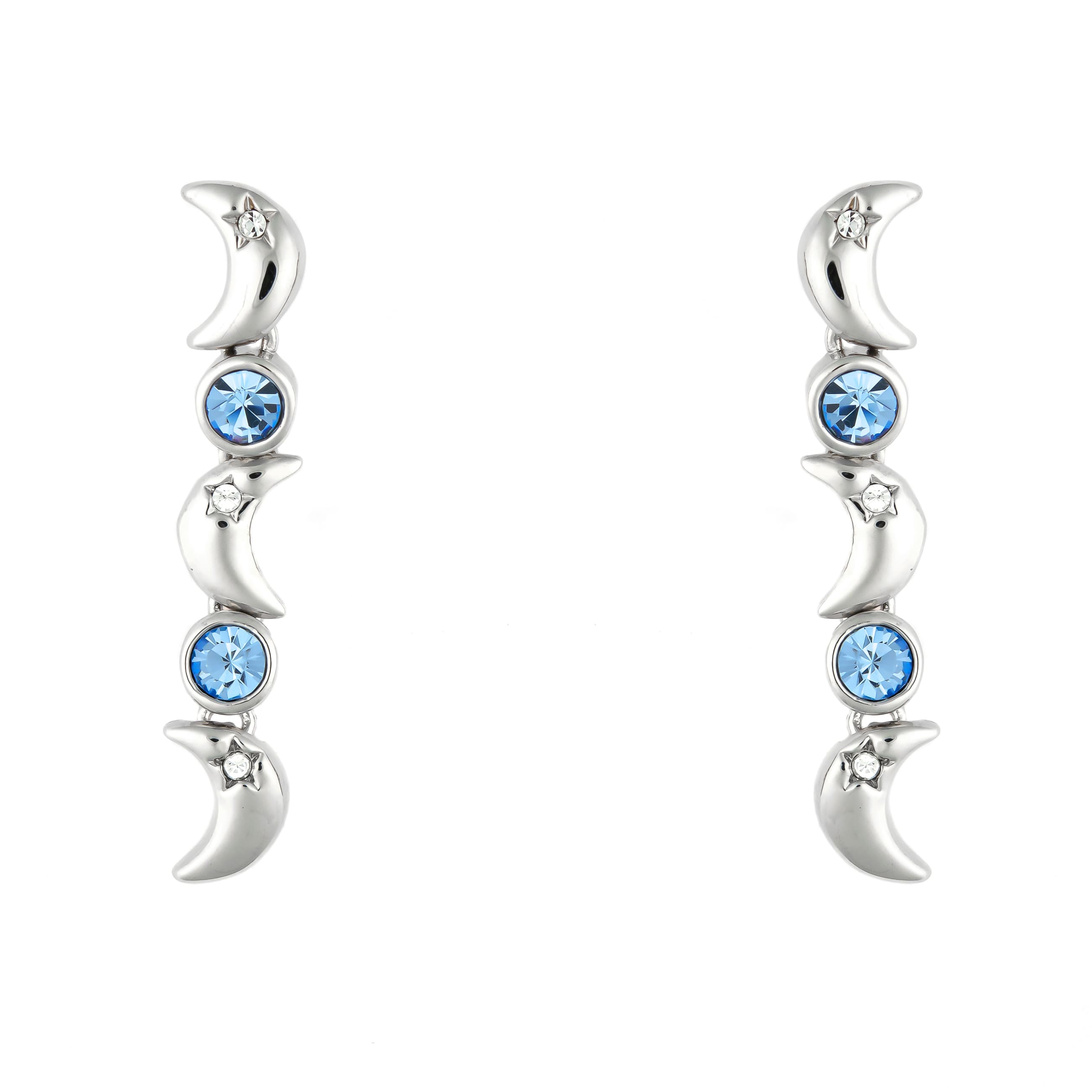 K.V. Fuchs Design Schmuck Damen Mond Ohrstecker in silber mit Zirkonia in blau, weiß »O-1537« K.V. Fuchs Design Schmuck Damen Mond Ohrstecker in silber mit Zirkonia in blau, weiß »O-1537«
