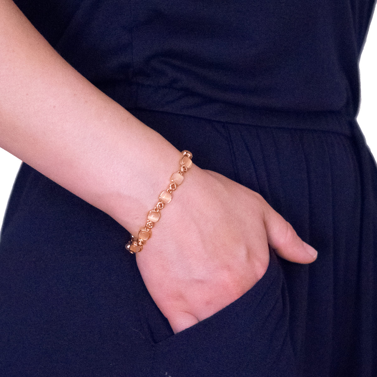 K.V. Fuchs Design Schmuck Damen Armband in rotgold mit Schmucksteinen in mondstein »A-22-26« K.V. Fuchs Design Schmuck Damen Armband in rotgold mit Schmucksteinen in mondstein »A-22-26«
