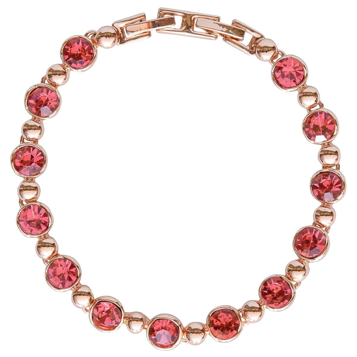 K.V. Fuchs Design Schmuck Damen Armband in rotgold mit Zirkonia in pink »A-22-14«