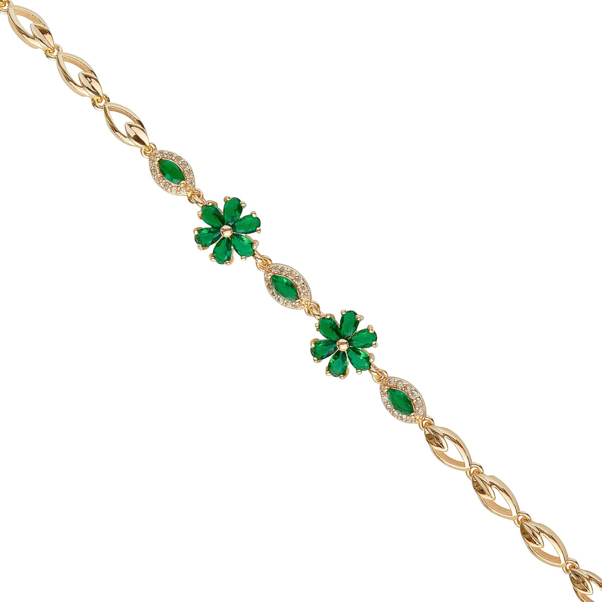 K.V. Fuchs Design Schmuck Damen Armband in gold mit Zirkonia in grün »A-22-47« K.V. Fuchs Design Schmuck Damen Armband in gold mit Zirkonia in grün »A-22-47«