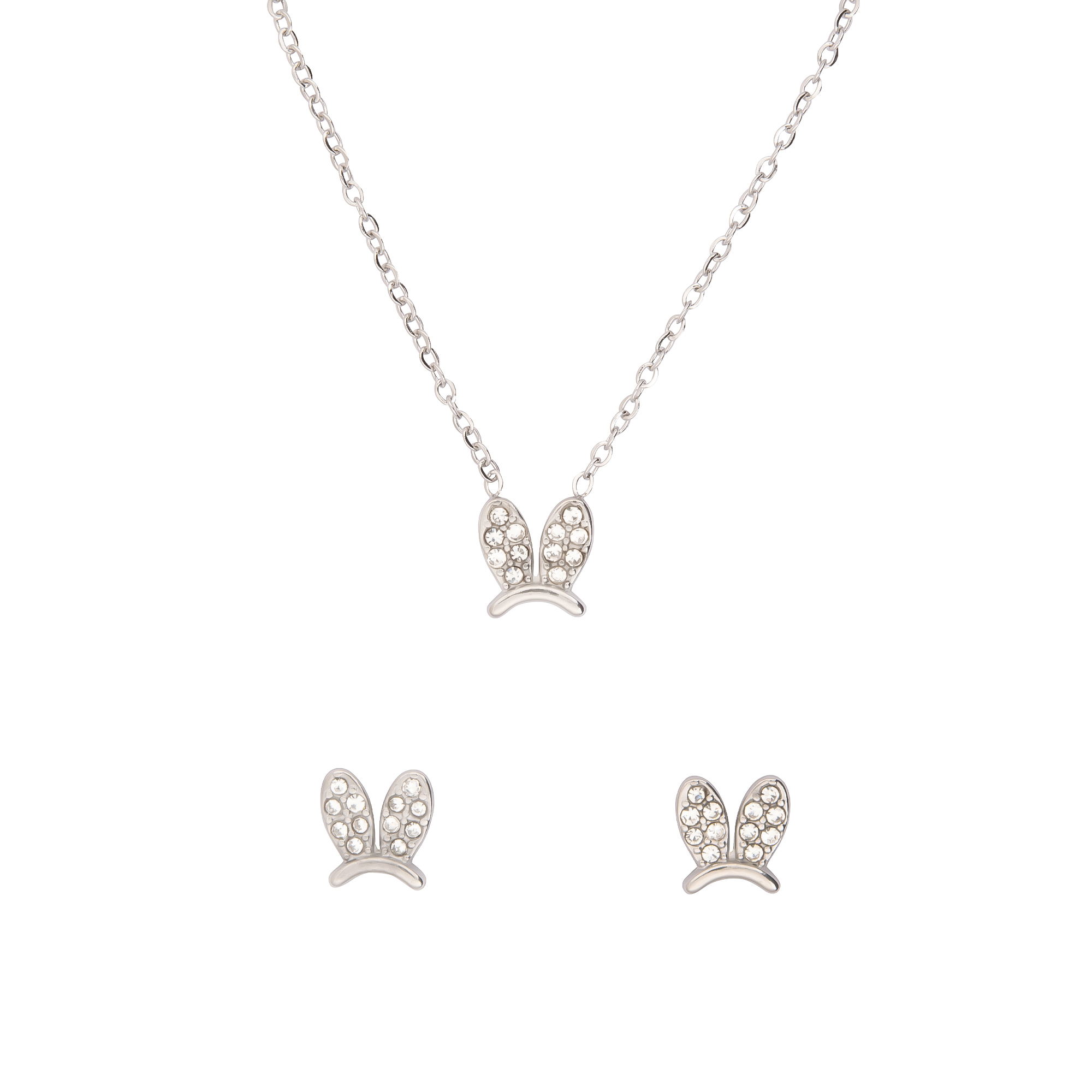 K.V. Fuchs Design Schmuck Damen Edelstahl Set mit Anhänger und Ohrstecker mit Zirkonia »ED-Set-3902« K.V. Fuchs Design Schmuck Damen Edelstahl Set mit Anhänger und Ohrstecker mit Zirkonia »ED-Set-3902«