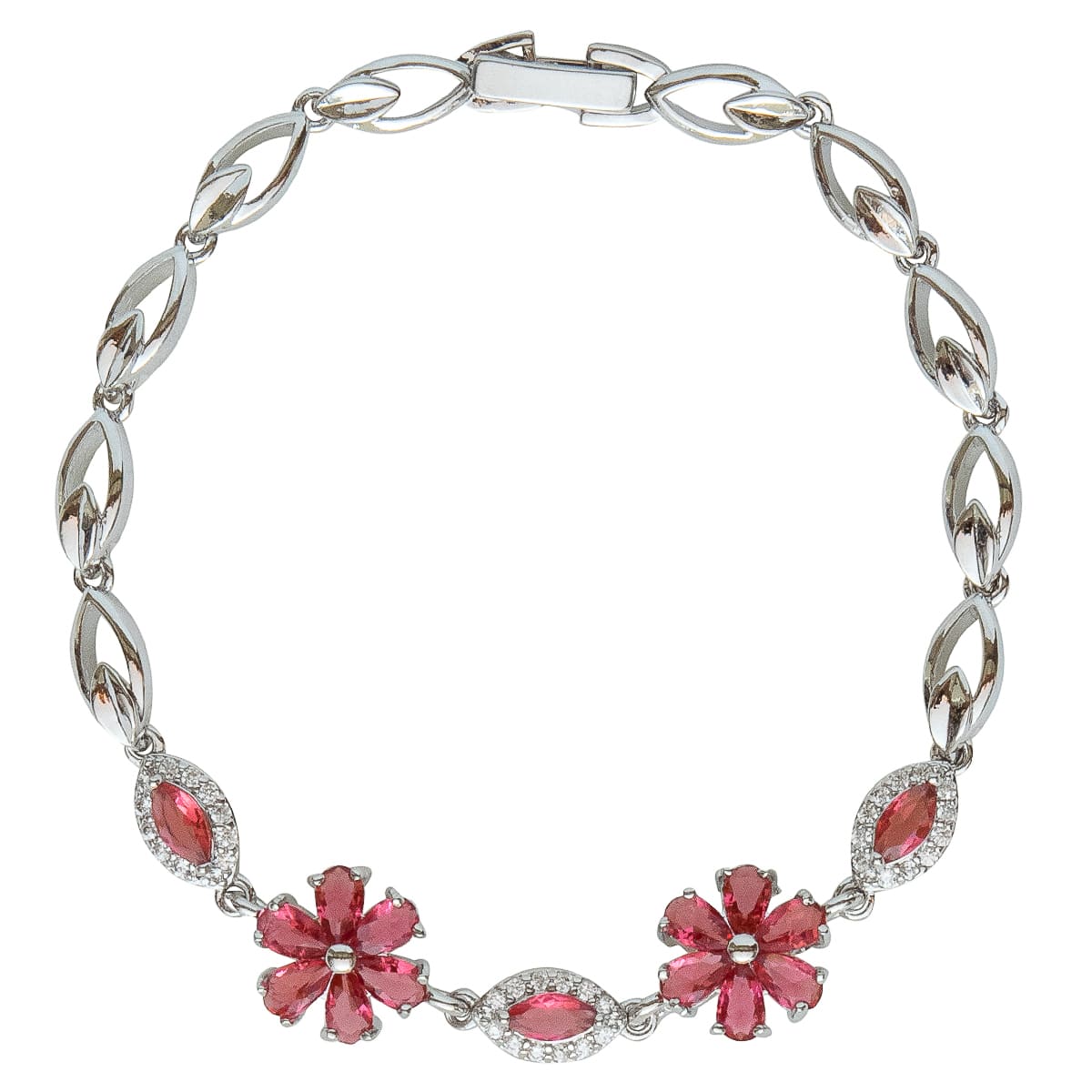 K.V. Fuchs Design Schmuck Damen Armband in silber mit Zirkonia in rot »A-22-47«